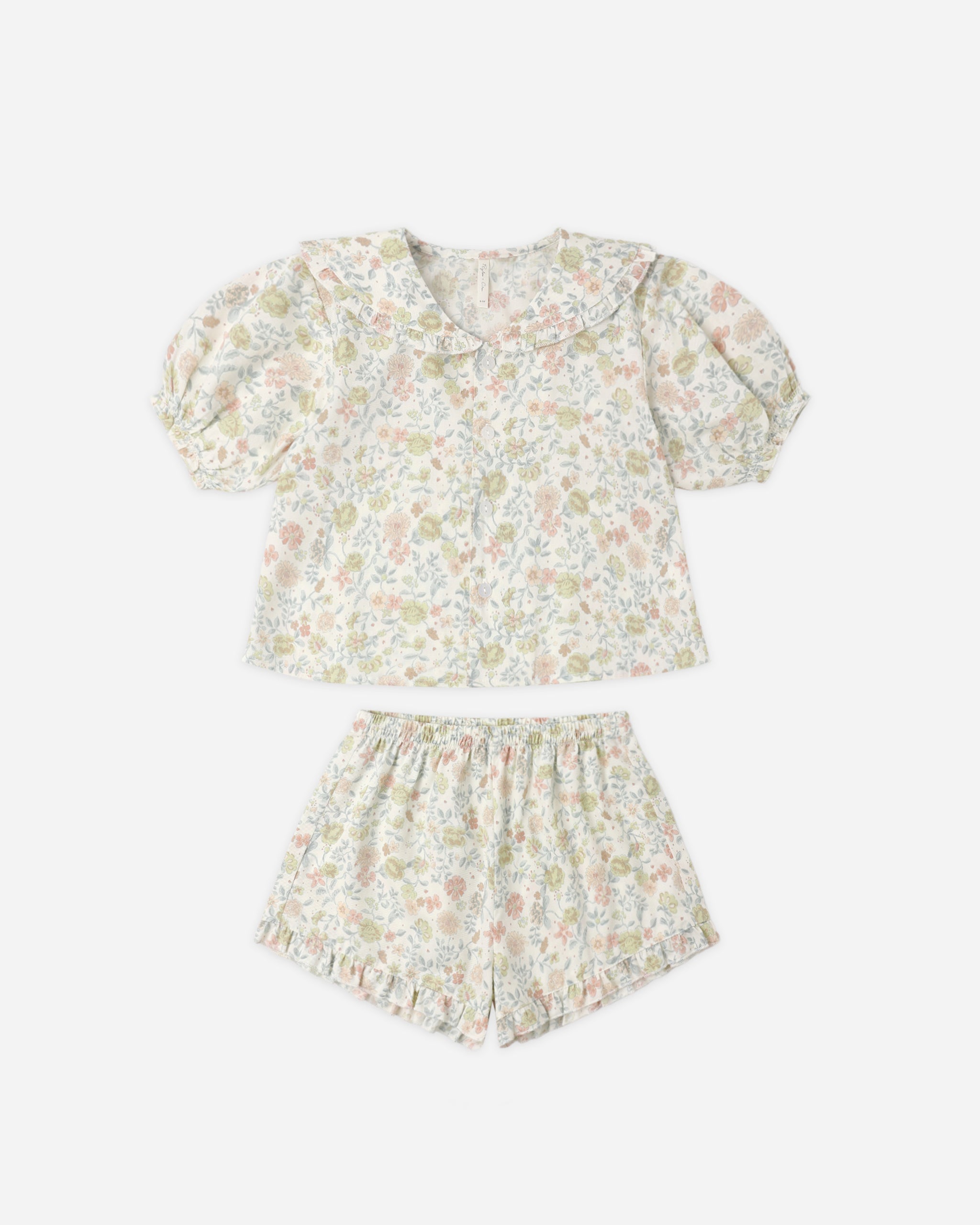 Delilah Pajama Set Citron Bloom - Rylee + Cru | Kids Clothes | Trendy Baby Clothes | Modern Infant Outfits |