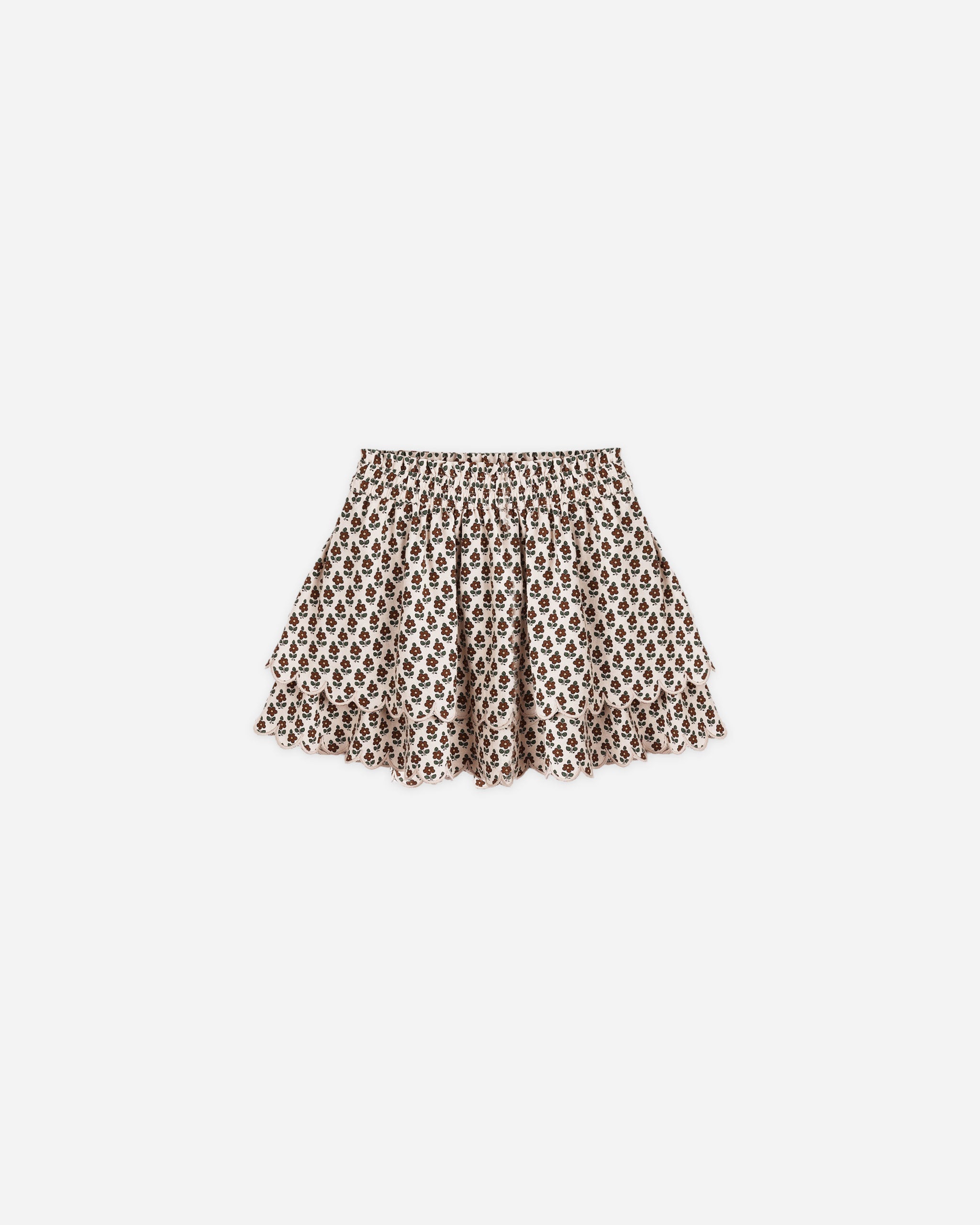 Mini-jupe rose || Motif floral Harvest