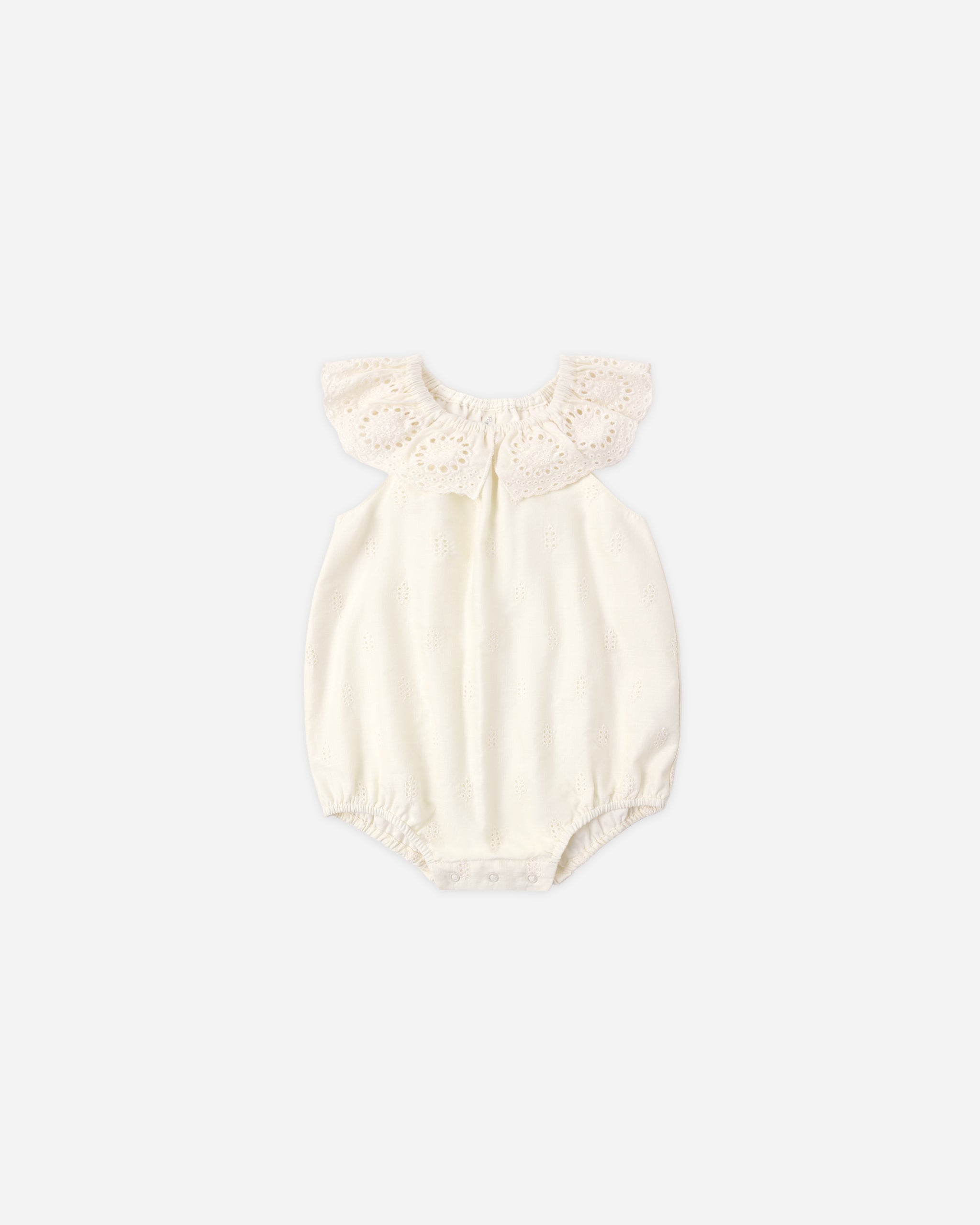 Myla Romper Ivory - Rylee + Cru | Kids Clothes | Trendy Baby Clothes | Modern Infant Outfits |