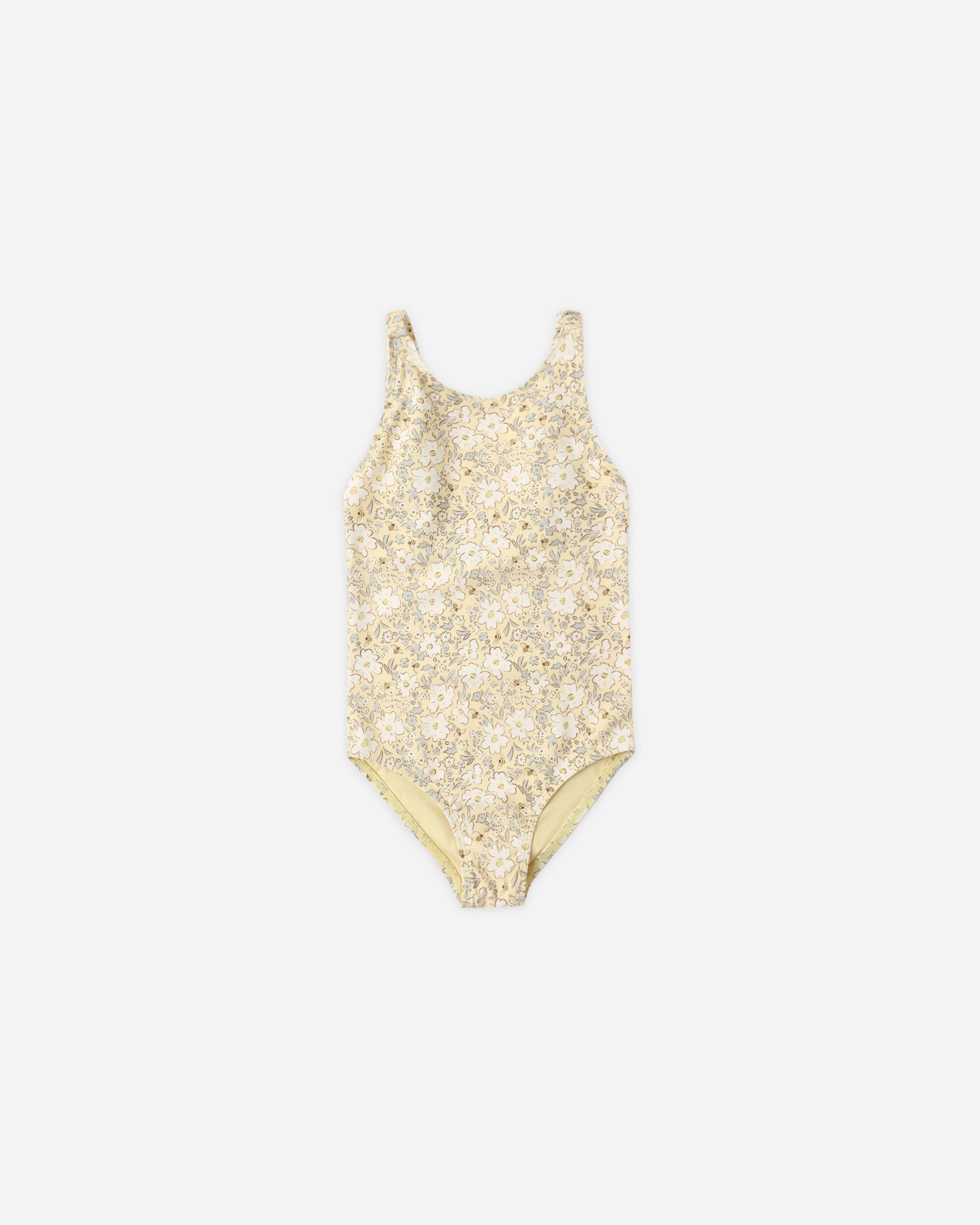 Scrunch One-Piece Lemon Meadow - Rylee + Cru | Kids Clothes | Trendy Baby Clothes | Modern Infant Outfits |