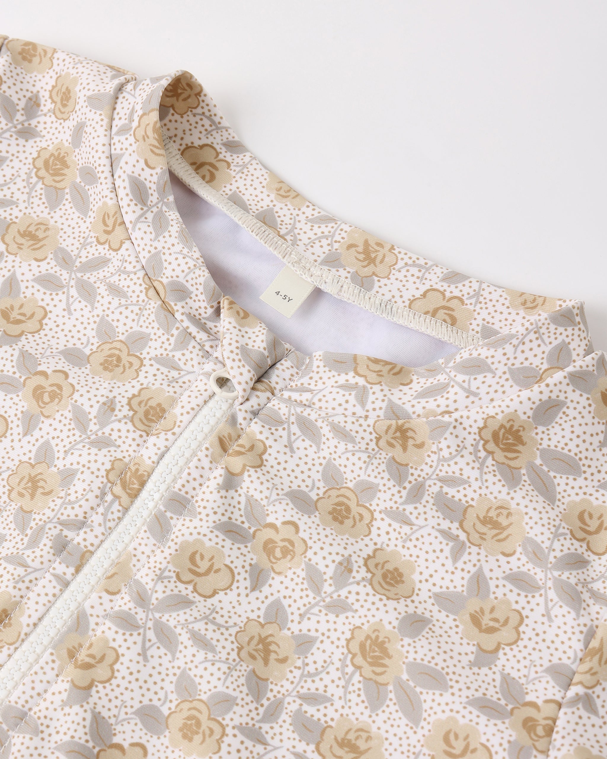 Crop Rashguard Set Yellow Floral