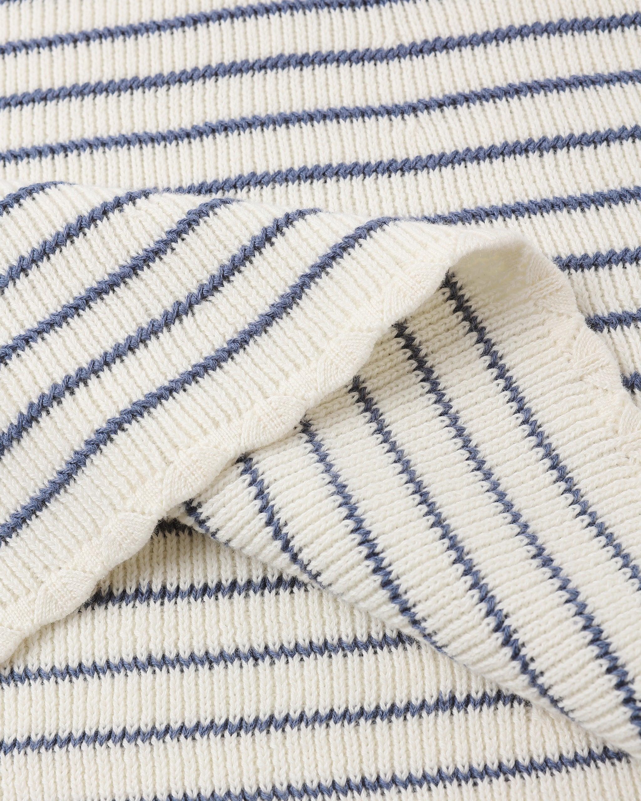 Crochet Tank Mini Dress Marine Stripe