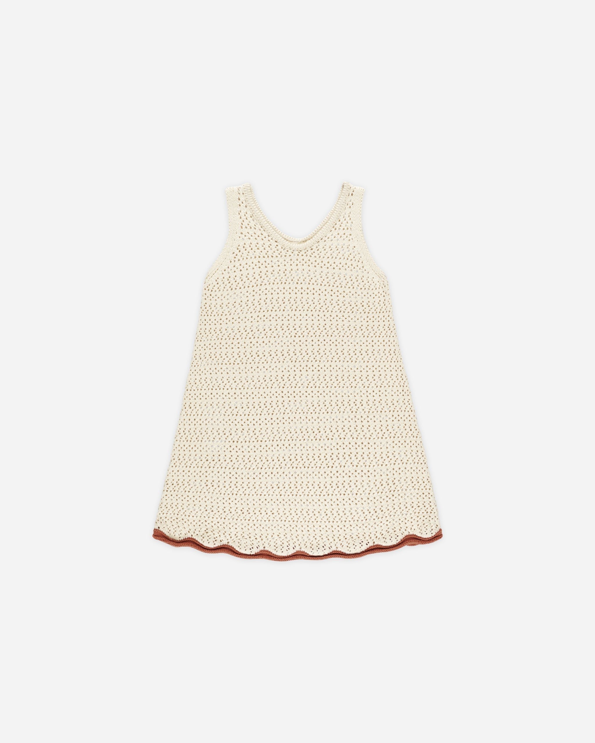 Crochet Tank Mini Dress || Natural*