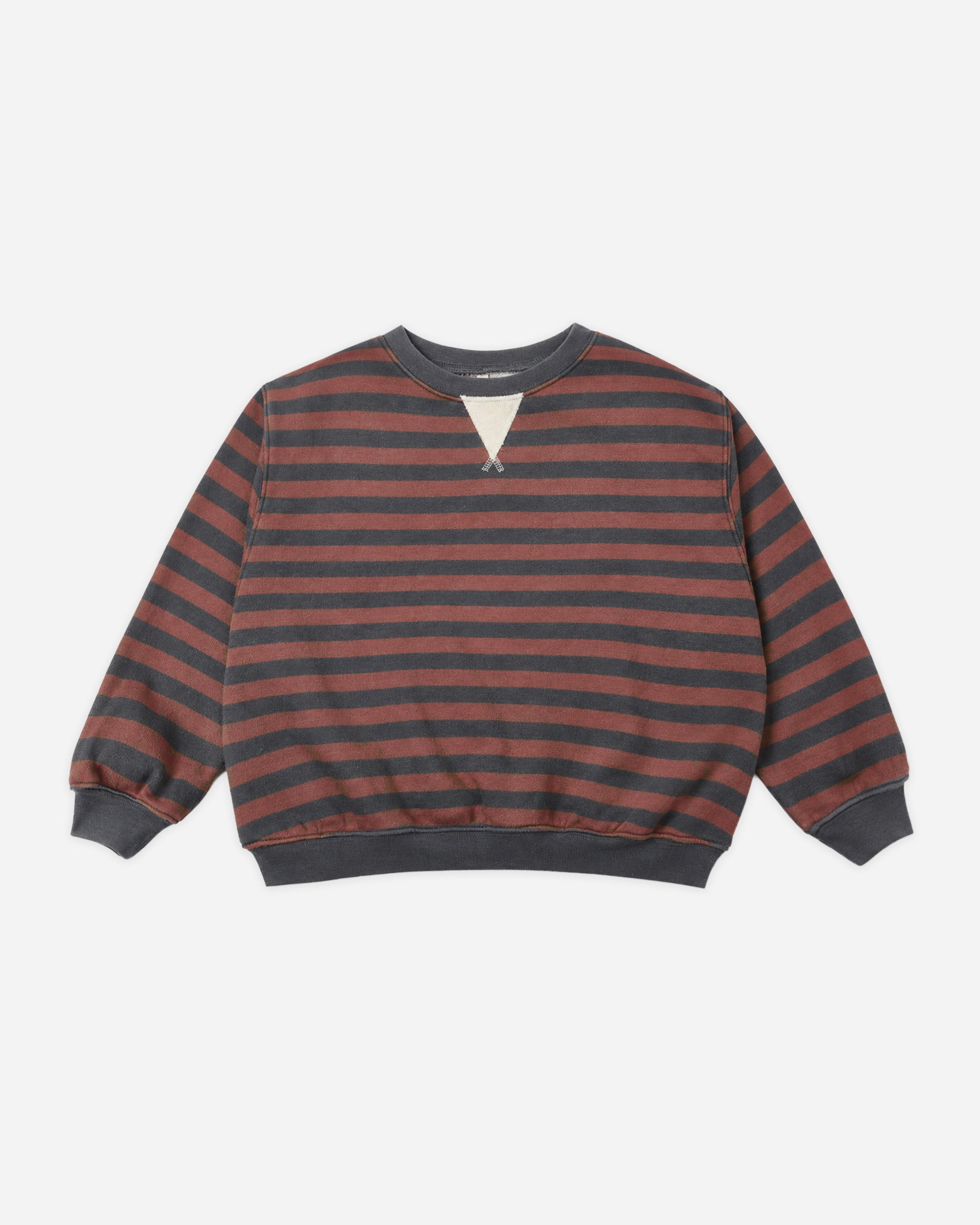 Oversized Crew Mulberry Stripe - Rylee + Cru | Kids Clothes | Trendy Baby Clothes | Modern Infant Outfits |