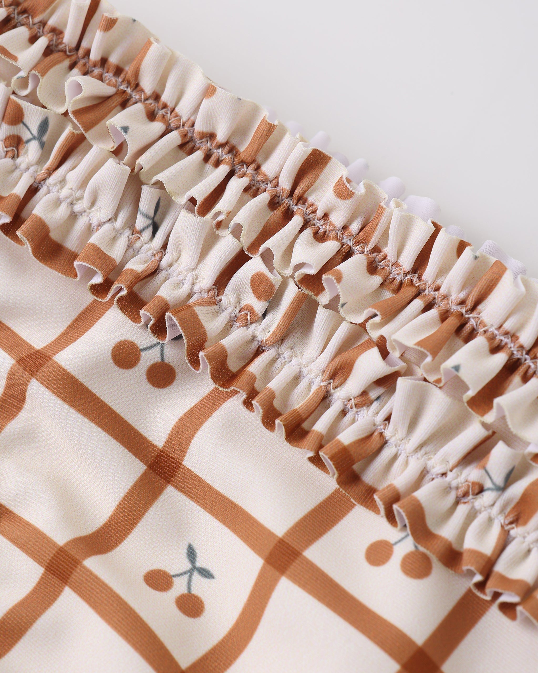 Rouched Bikini Cherry Check - Rylee + Cru | Kids Clothes | Trendy Baby Clothes | Modern Infant Outfits |