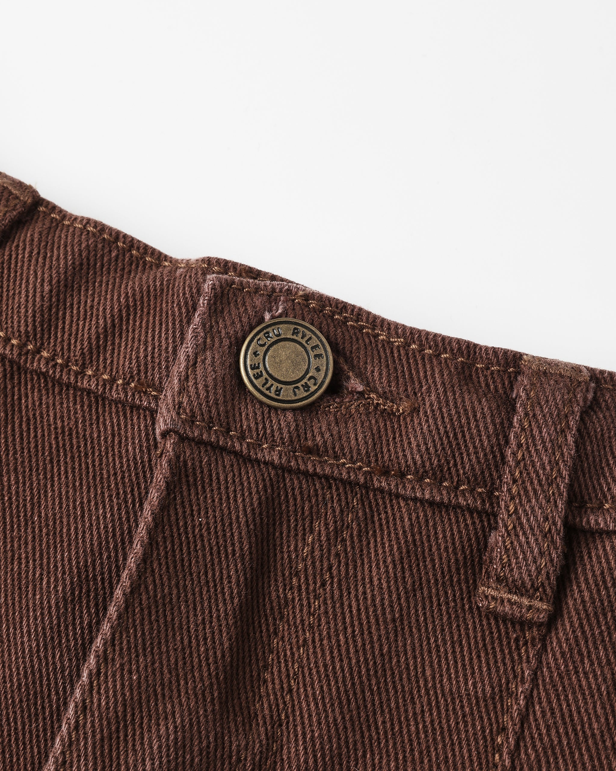 Jupe plissée en jean || Marron délavé