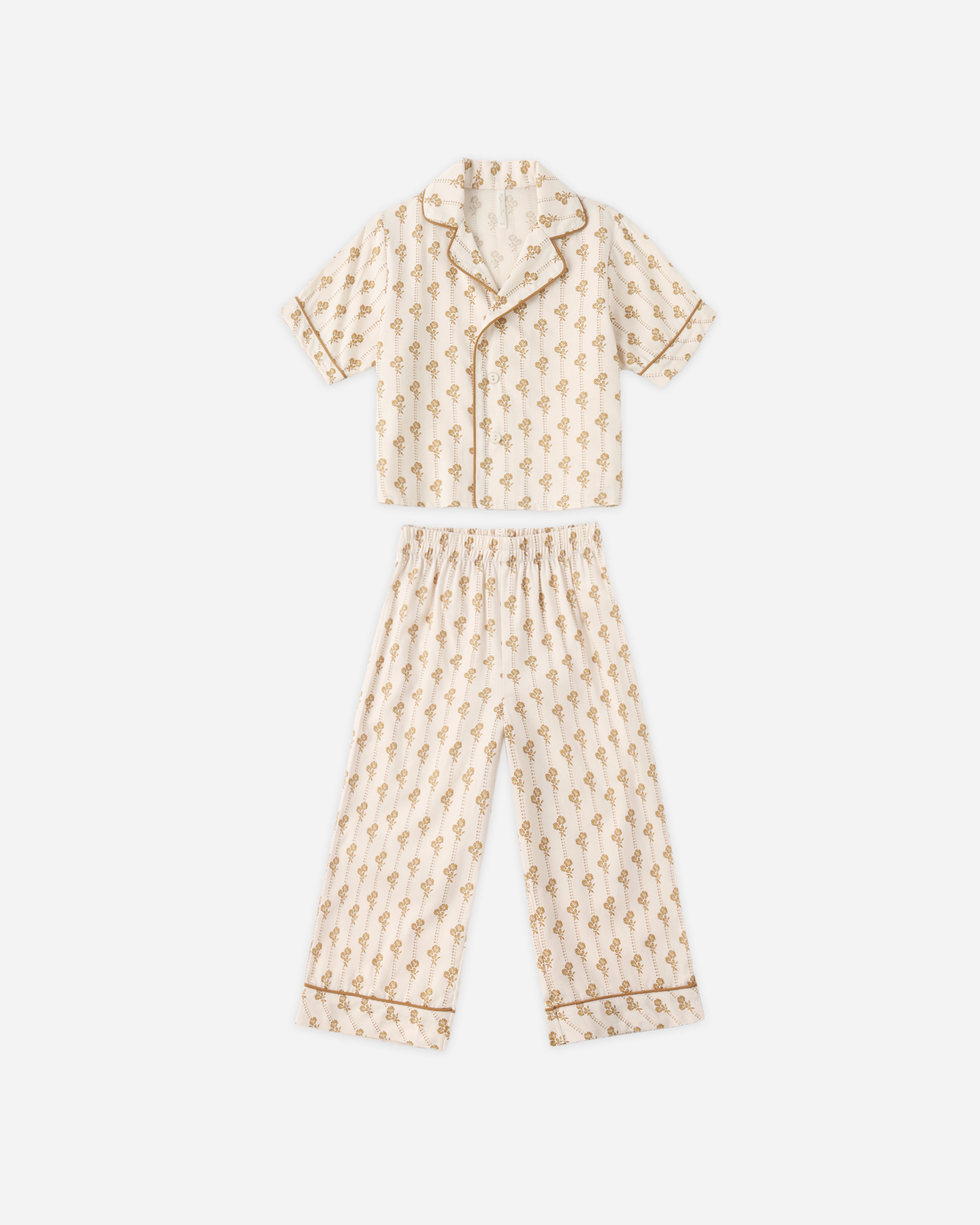 Woven Pajama Set || Golden Bloom