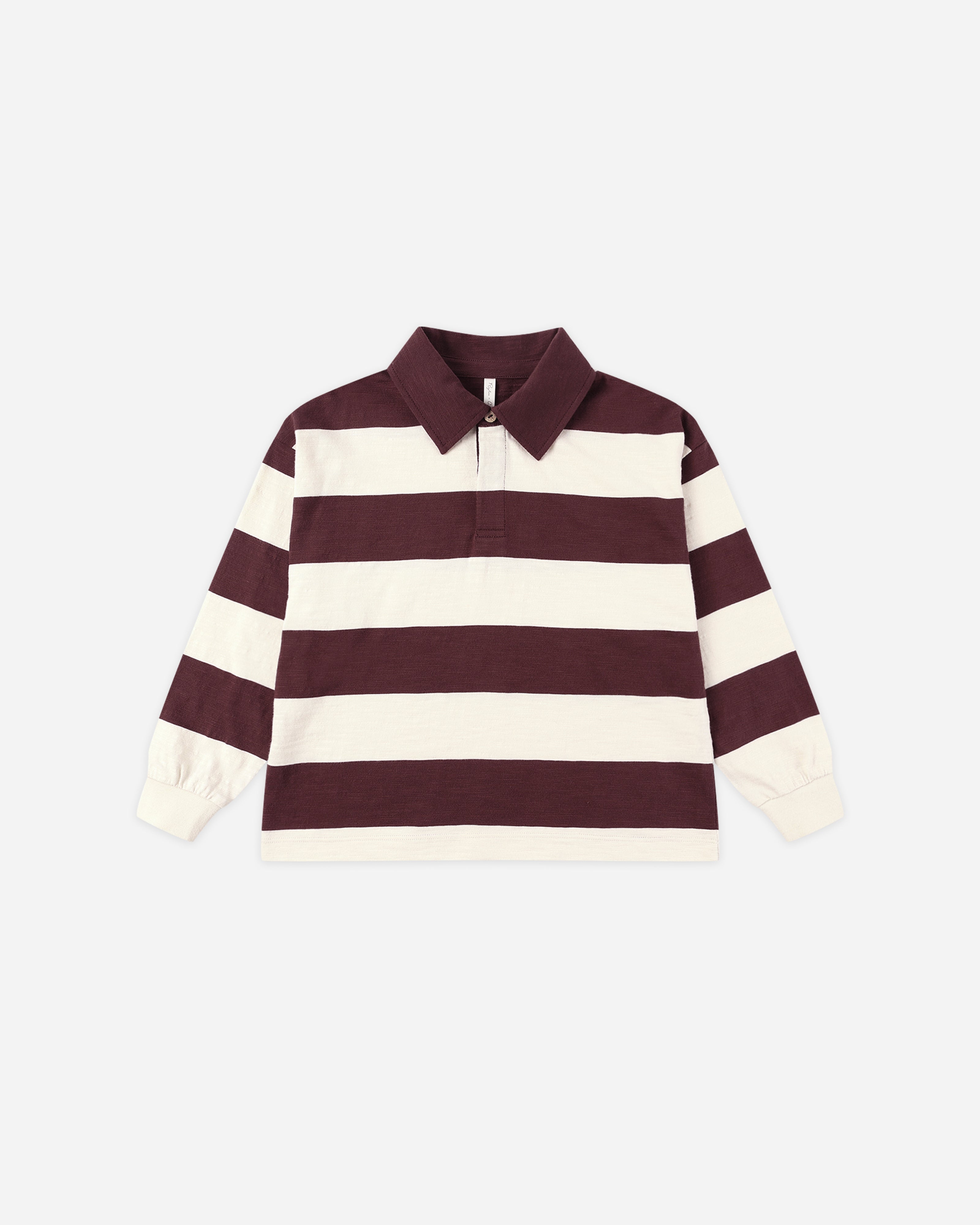 Rugby Polo || Burgundy Stripe