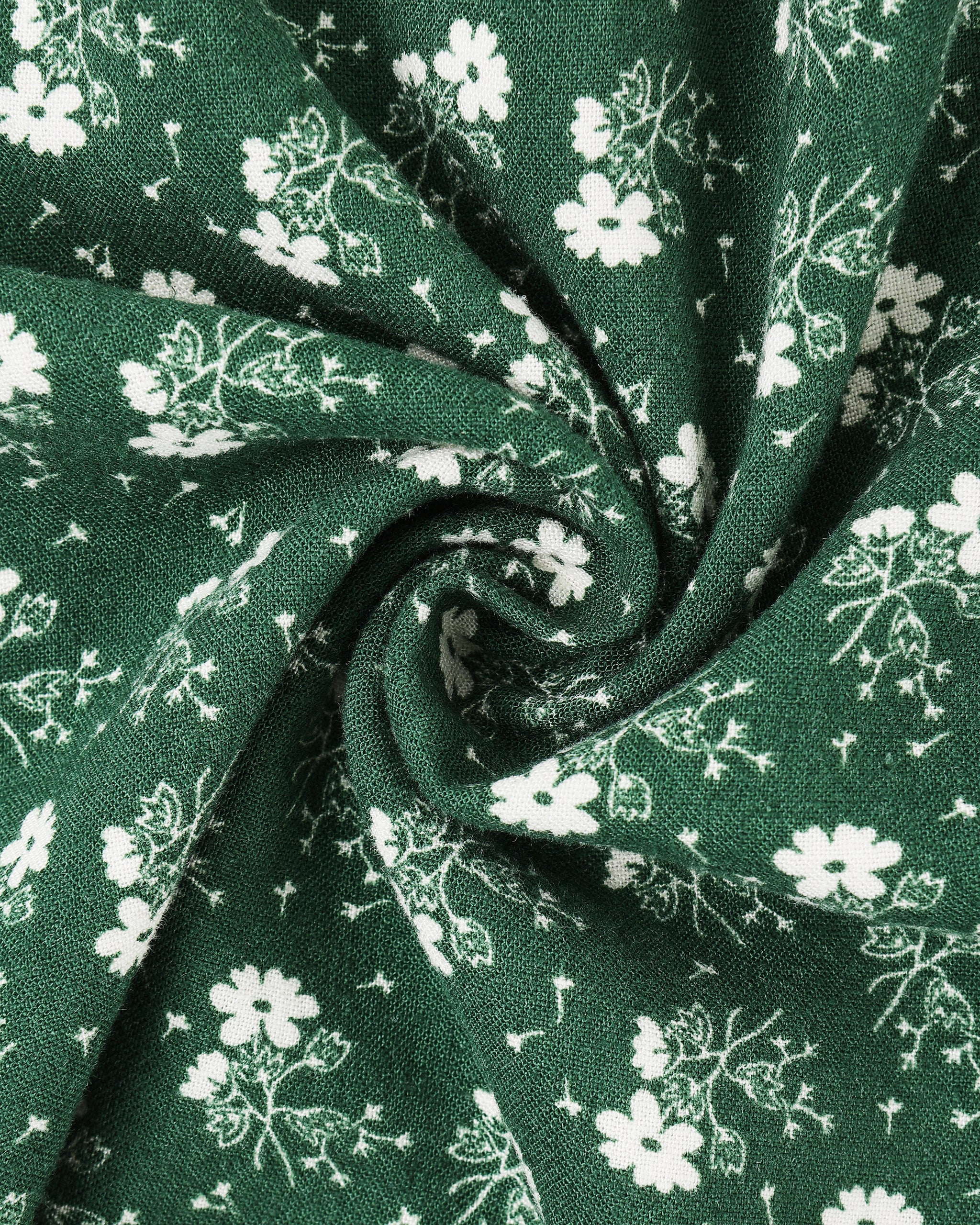Mini-robe Sabrina || Motif fleuri vert