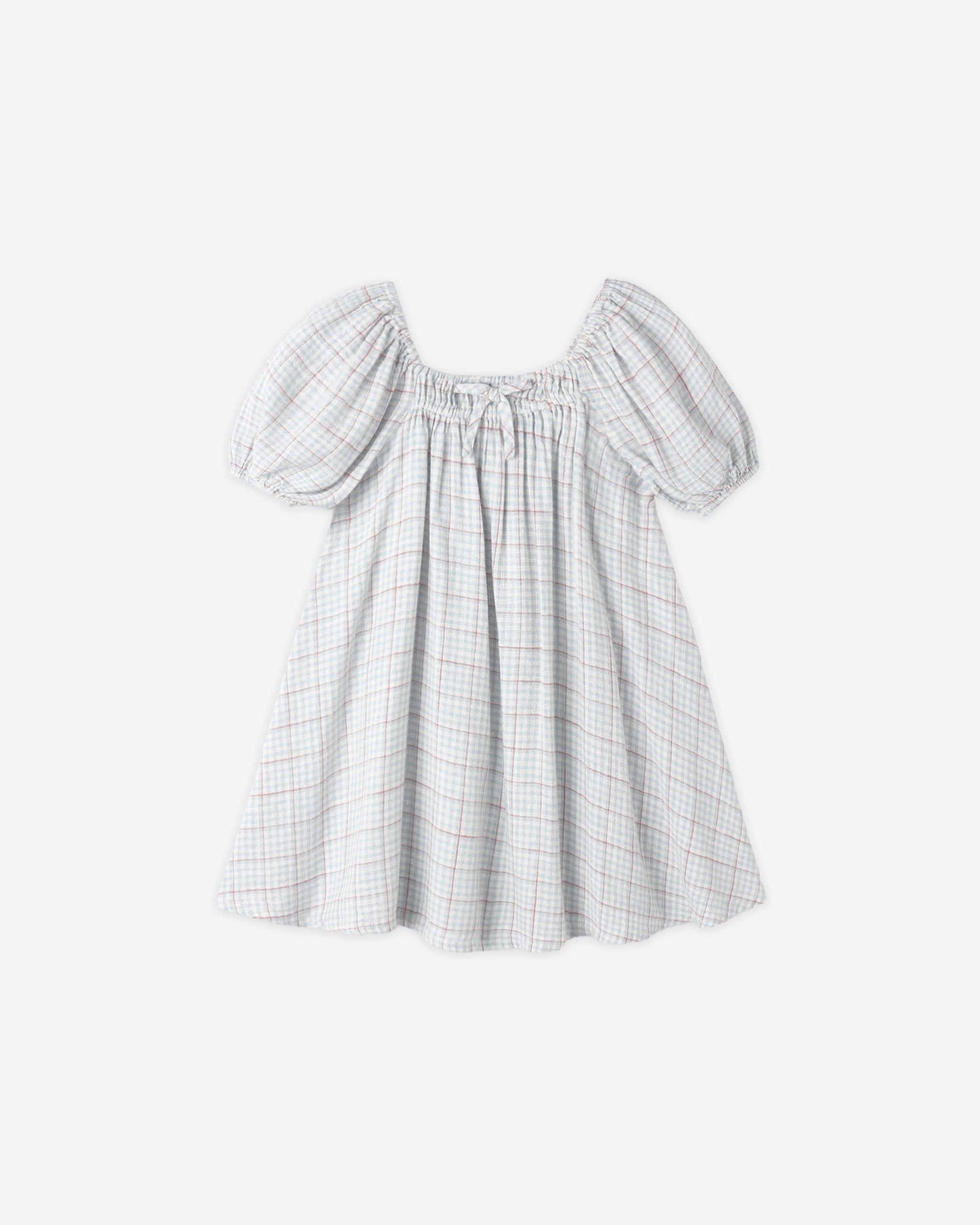 Sabrina Mini Dress Light Blue Plaid - Rylee + Cru | Kids Clothes | Trendy Baby Clothes | Modern Infant Outfits |