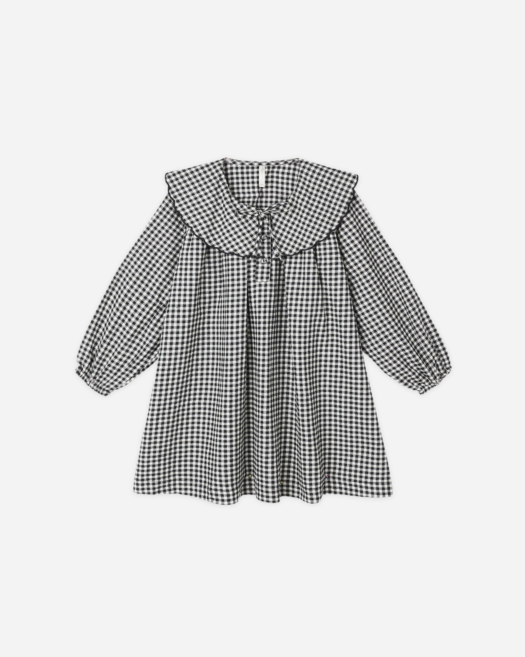 Mini Dress || Black Gingham - Rylee + Cru | Kids Clothes | Trendy Baby Clothes | Modern Infant Outfits |
