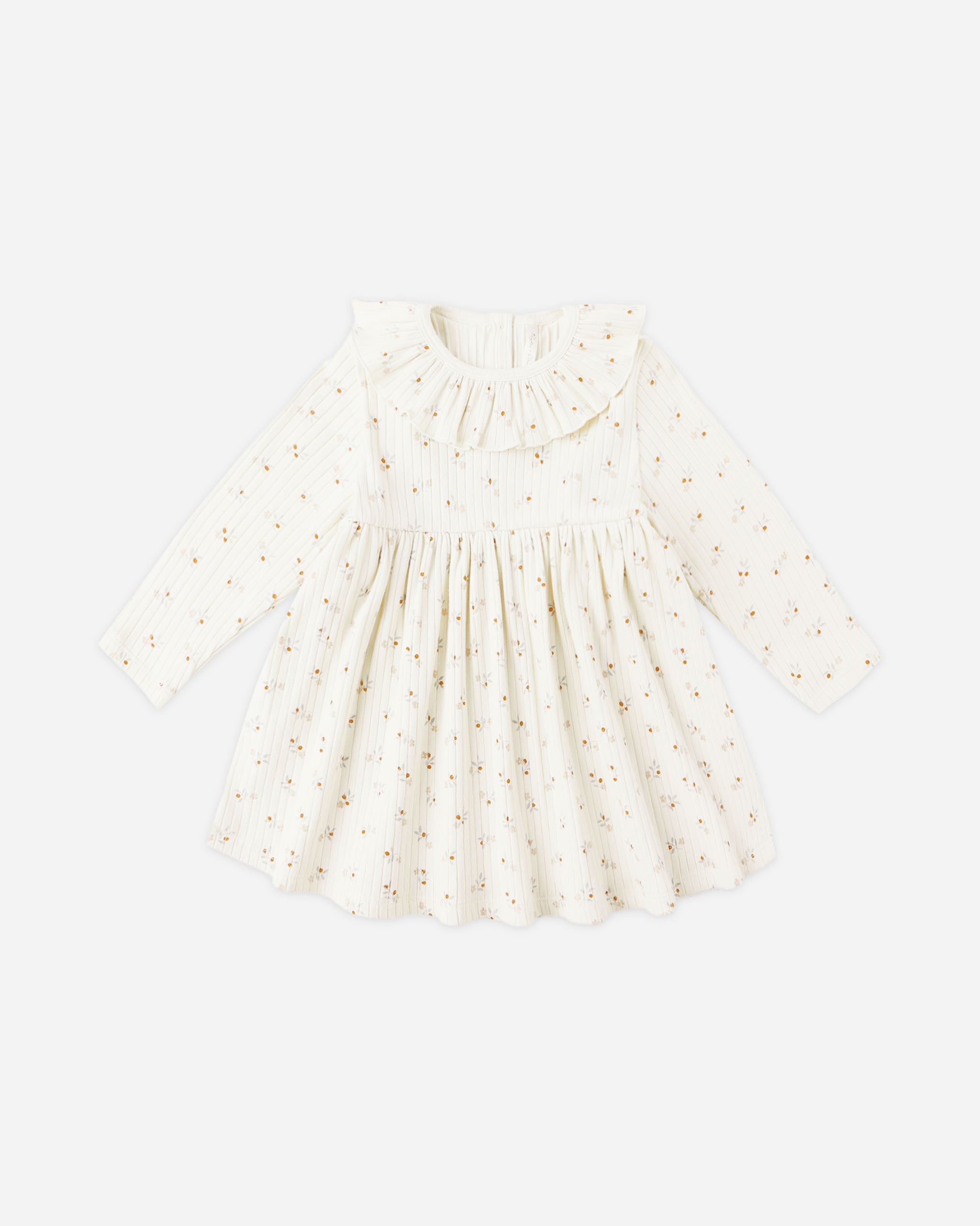 Ruffle Collar Dress || Natural Ditsy