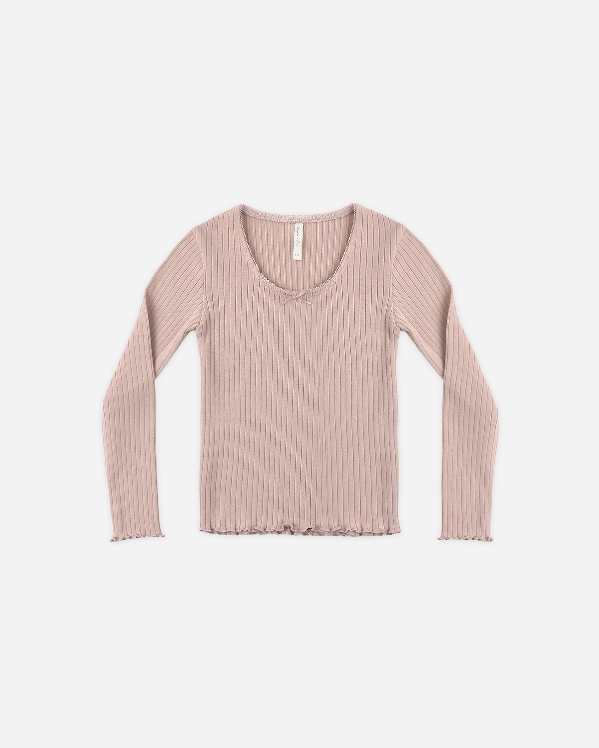 Ribbed Long Sleeve Rosewood - Rylee + Cru | Kids Clothes | Trendy Baby Clothes | Modern Infant Outfits |