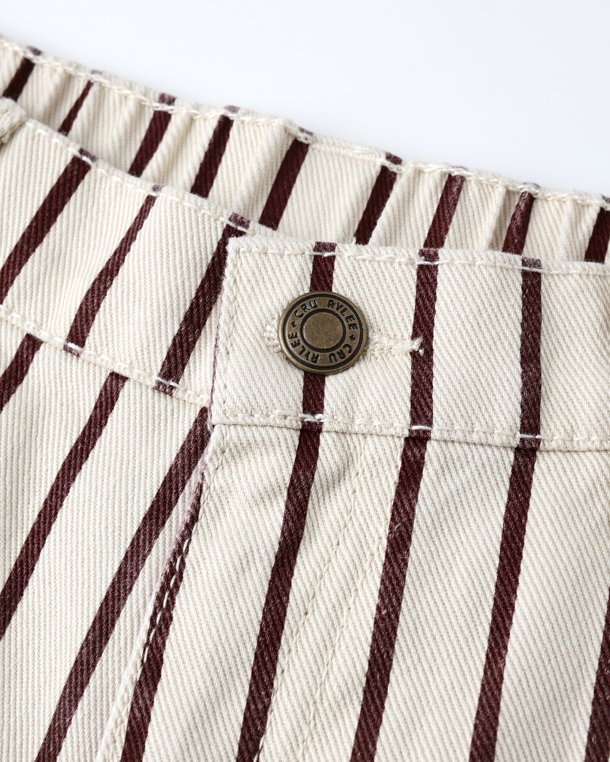 Barrel Pant || Burgundy Pinstripe