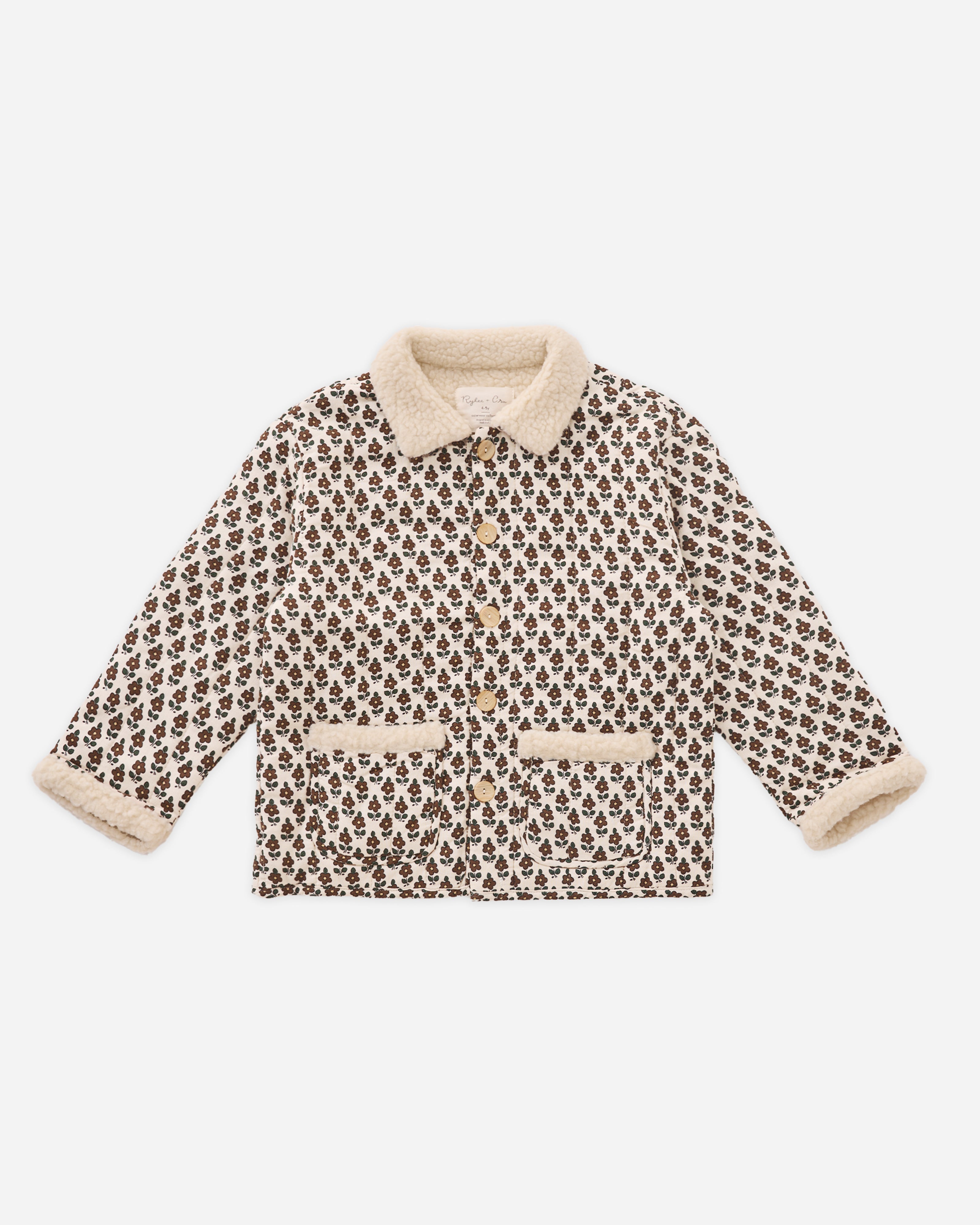 Manteau matelassé || Motif floral
