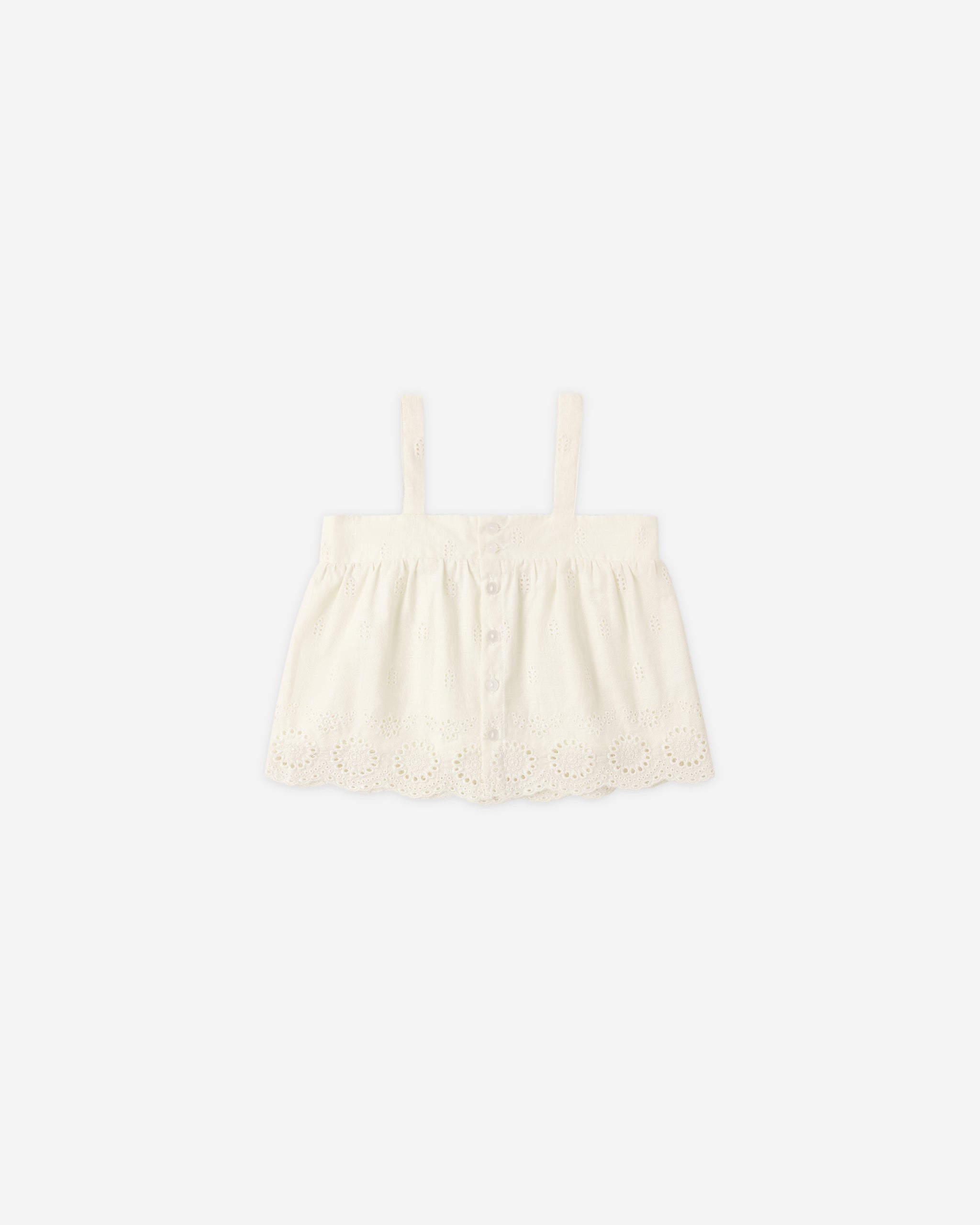 Eyelet Swing Top Ivory - Rylee + Cru | Kids Clothes | Trendy Baby Clothes | Modern Infant Outfits |