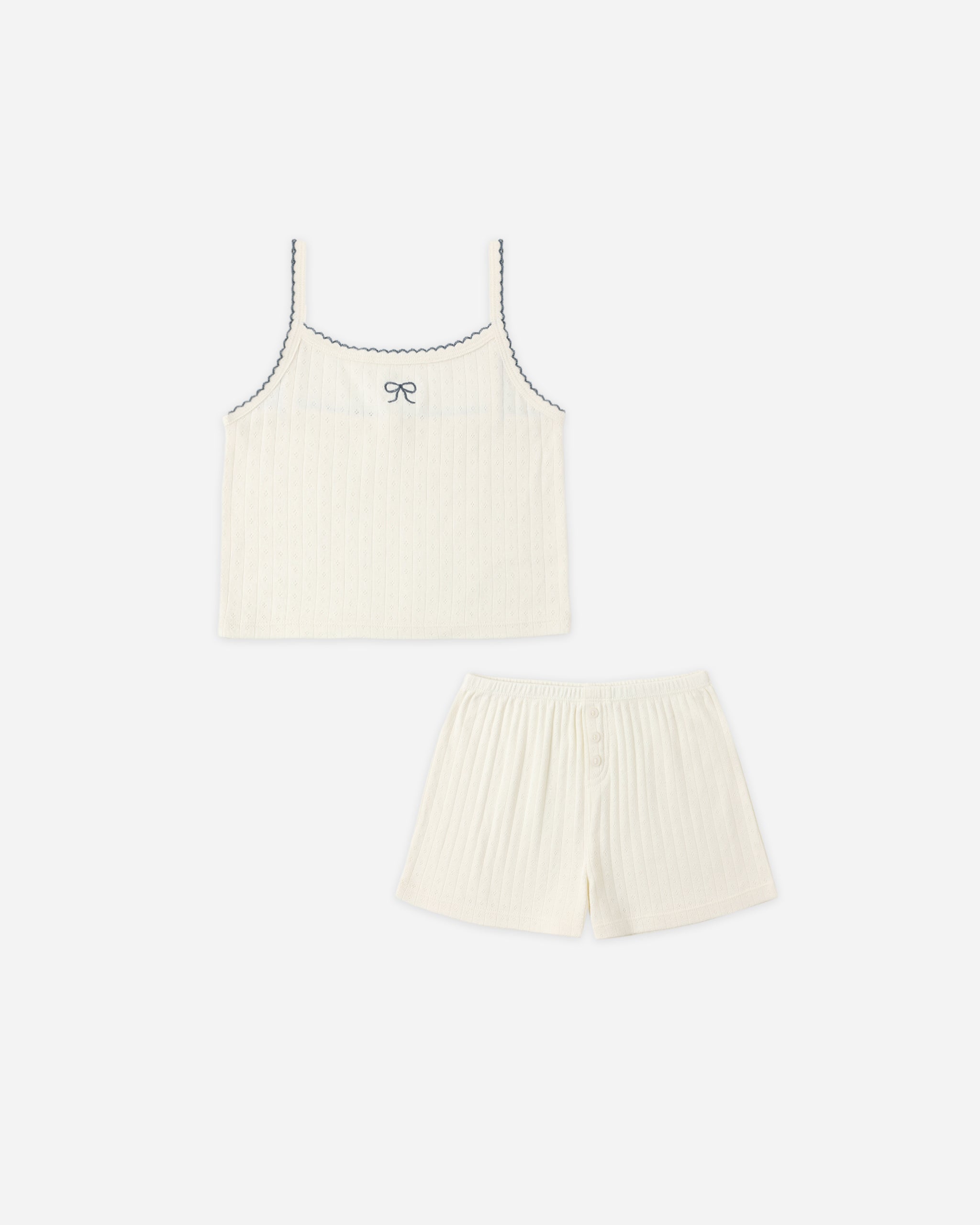 Pointelle Lounge Set Ivory