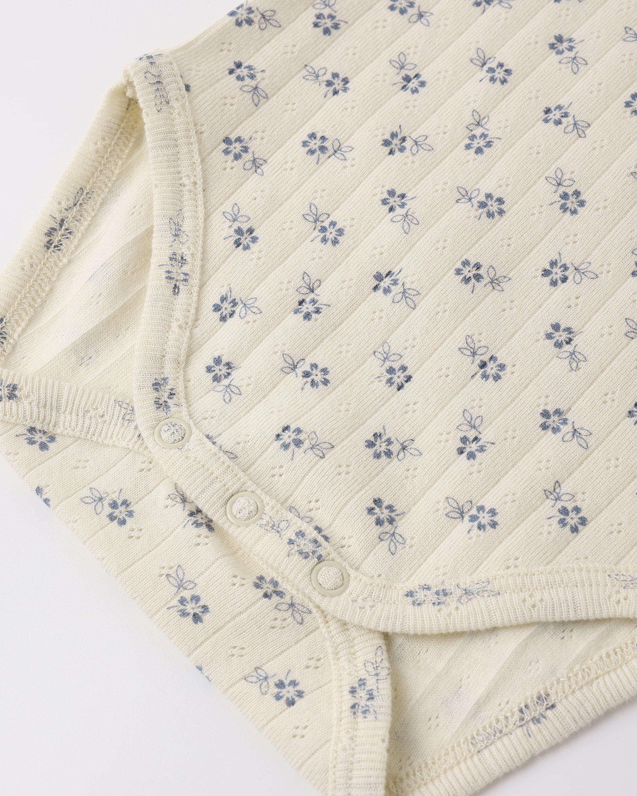 Ruffle Collar Bodysuit Blue Ditsy