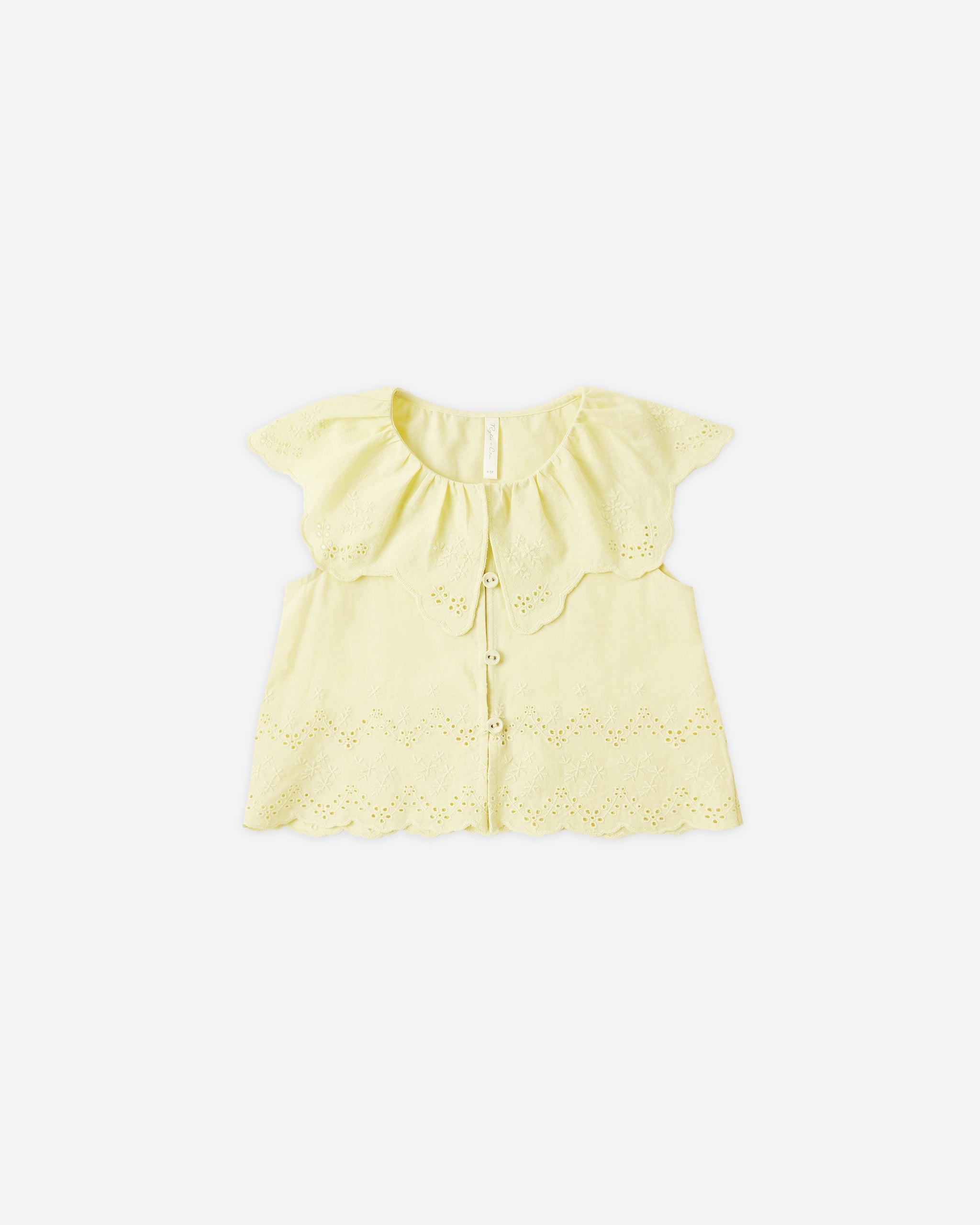 Remi Blouse Citron - Rylee + Cru | Kids Clothes | Trendy Baby Clothes | Modern Infant Outfits |