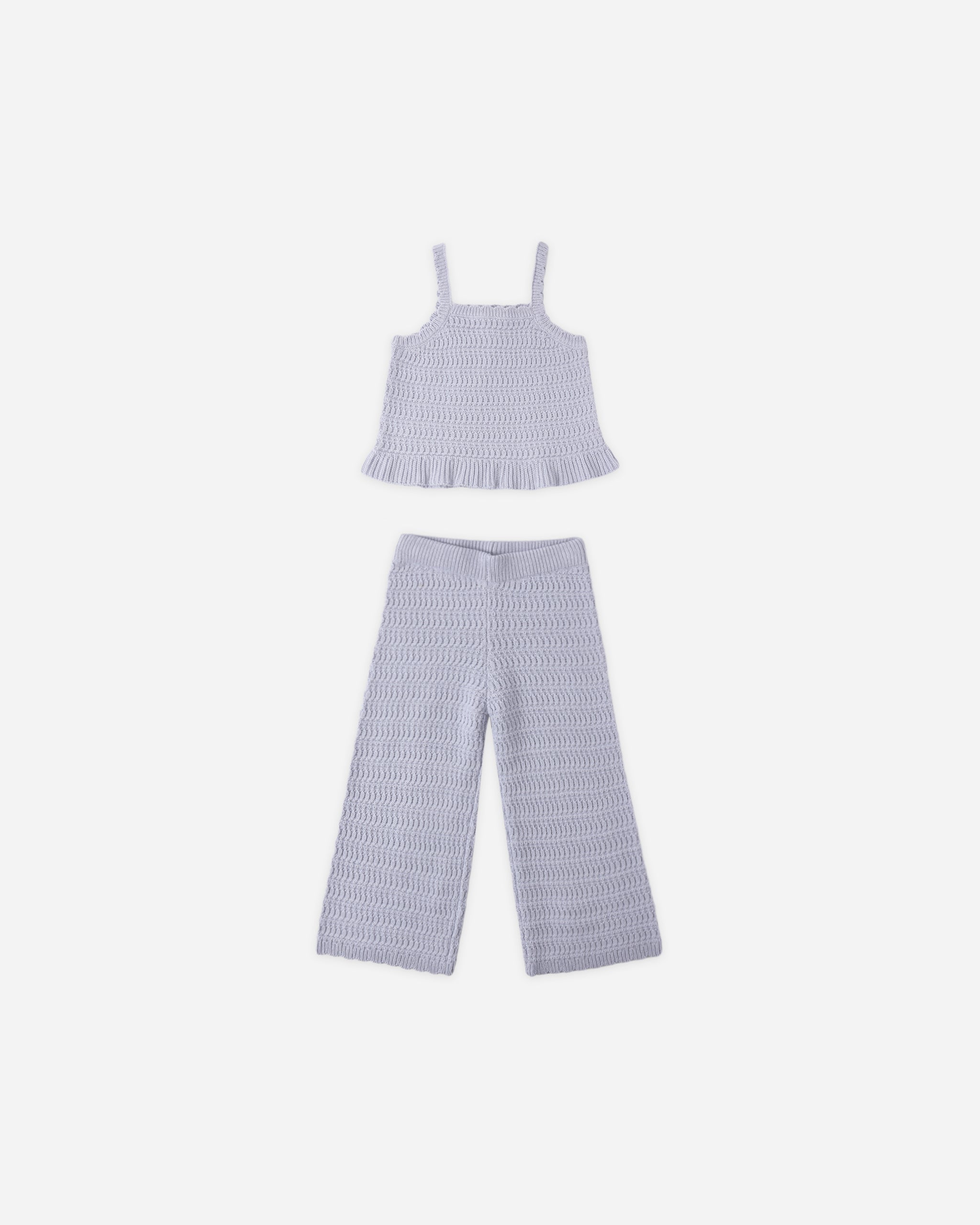 Mari Knit Set Periwinkle - Rylee + Cru | Kids Clothes | Trendy Baby Clothes | Modern Infant Outfits |
