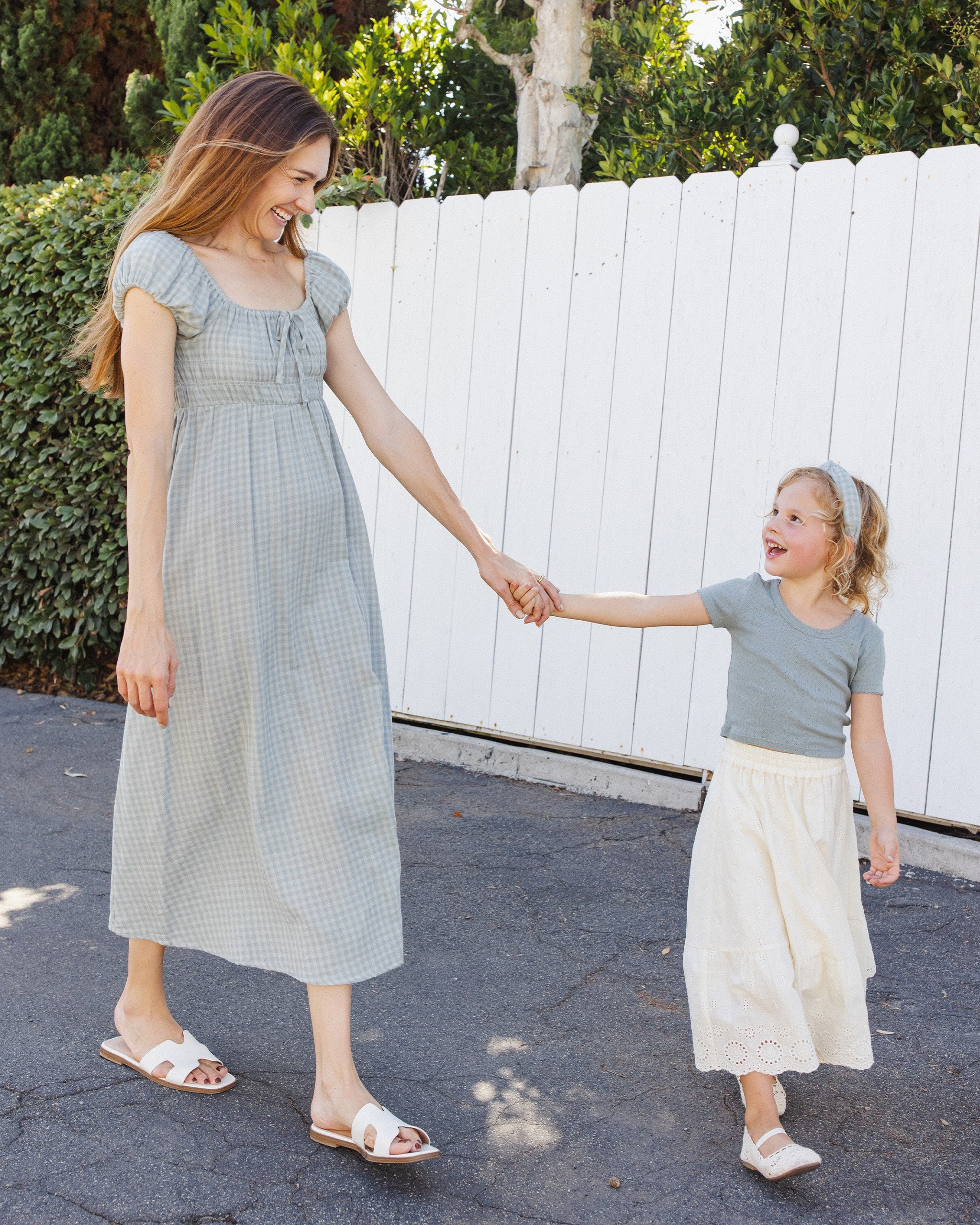 Robe Joya pour femme en vichy vert