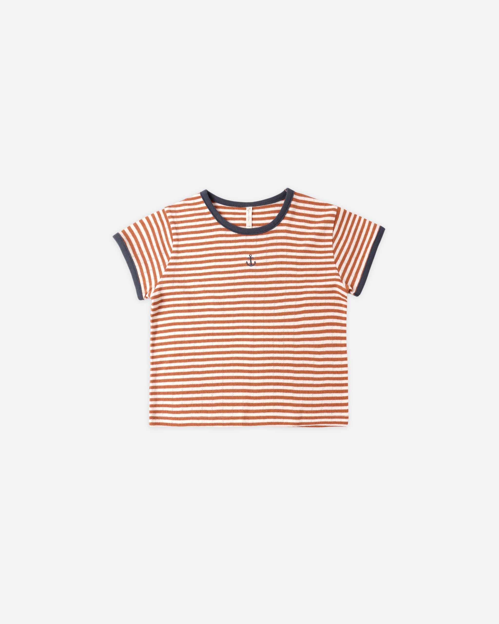 Pointelle Tee Poppy Stripe - Rylee + Cru | Kids Clothes | Trendy Baby Clothes | Modern Infant Outfits |