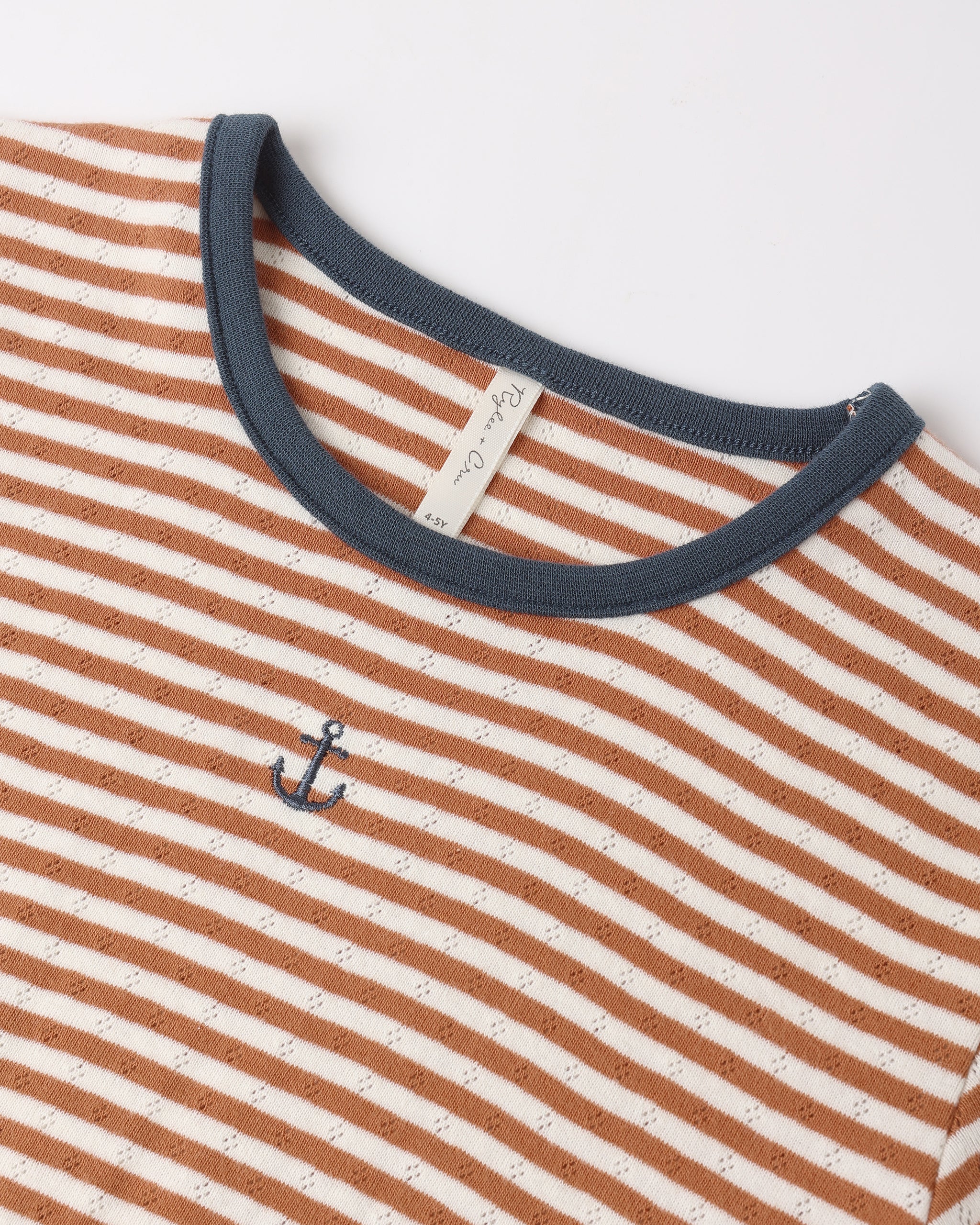Pointelle Tee Poppy Stripe - Rylee + Cru | Kids Clothes | Trendy Baby Clothes | Modern Infant Outfits |