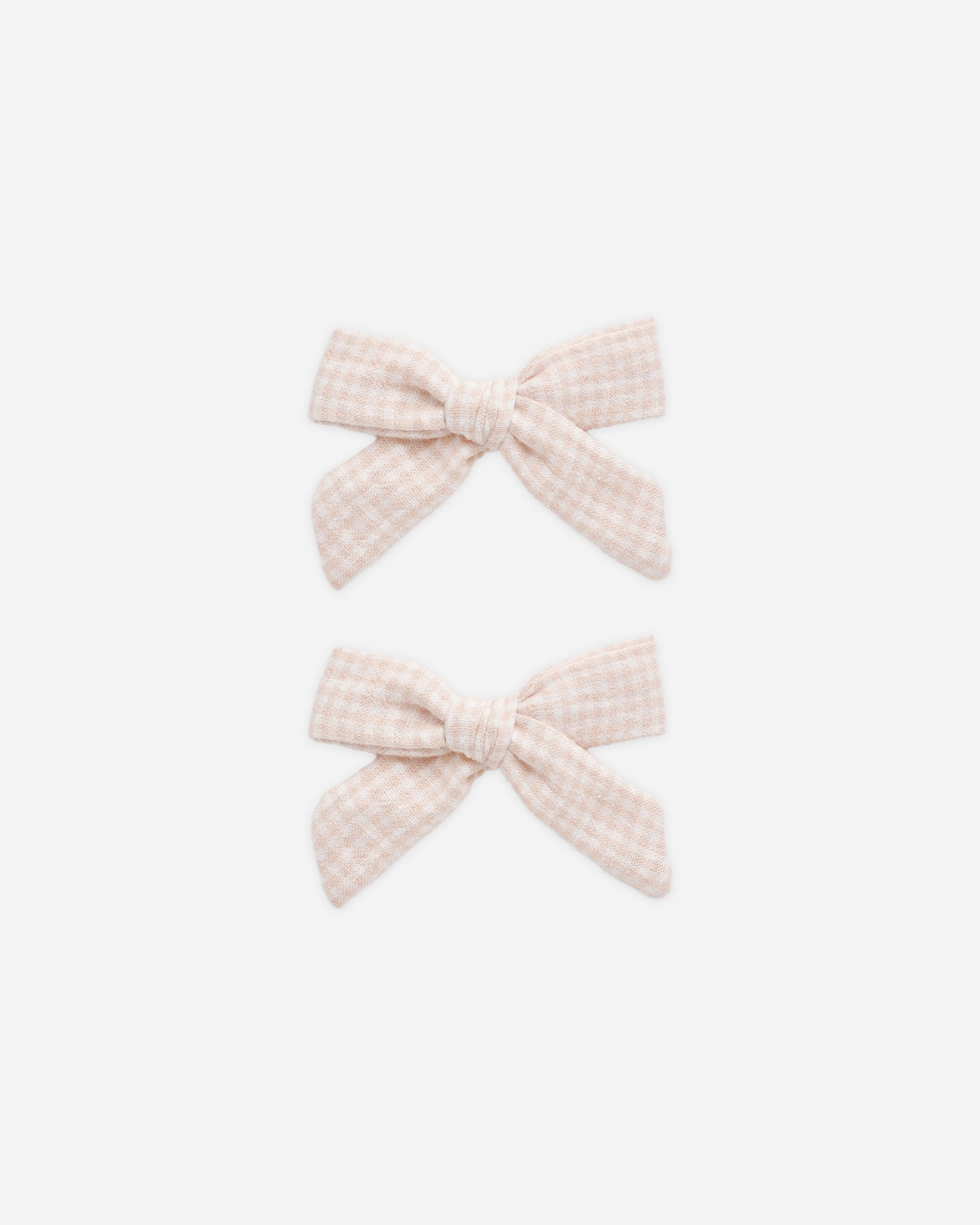 Bows, Set Of 2 || Petal Gingham