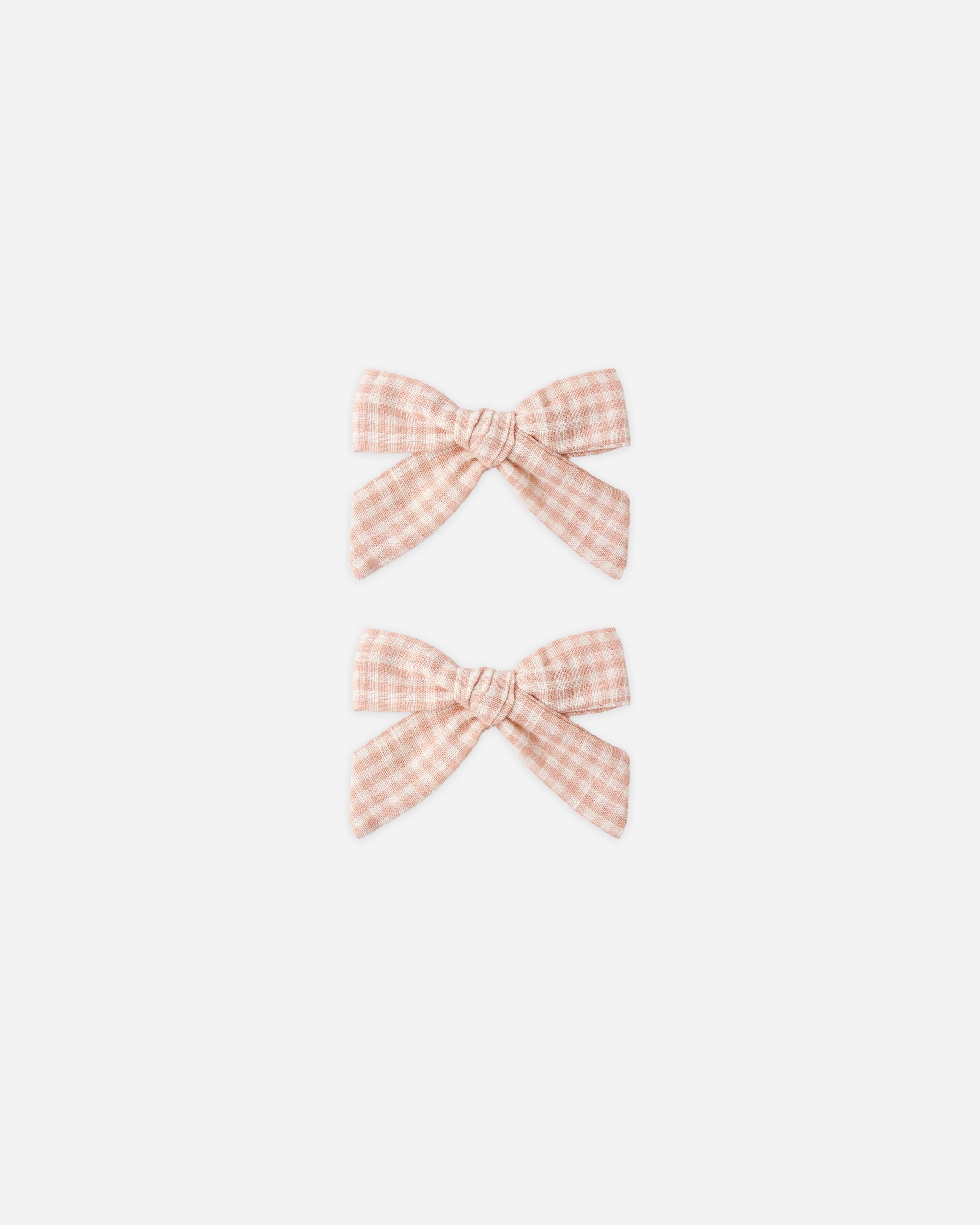 Bows, Set Of 2 Petal Gingham - Rylee + Cru | Kids Clothes | Trendy Baby Clothes | Modern Infant Outfits |