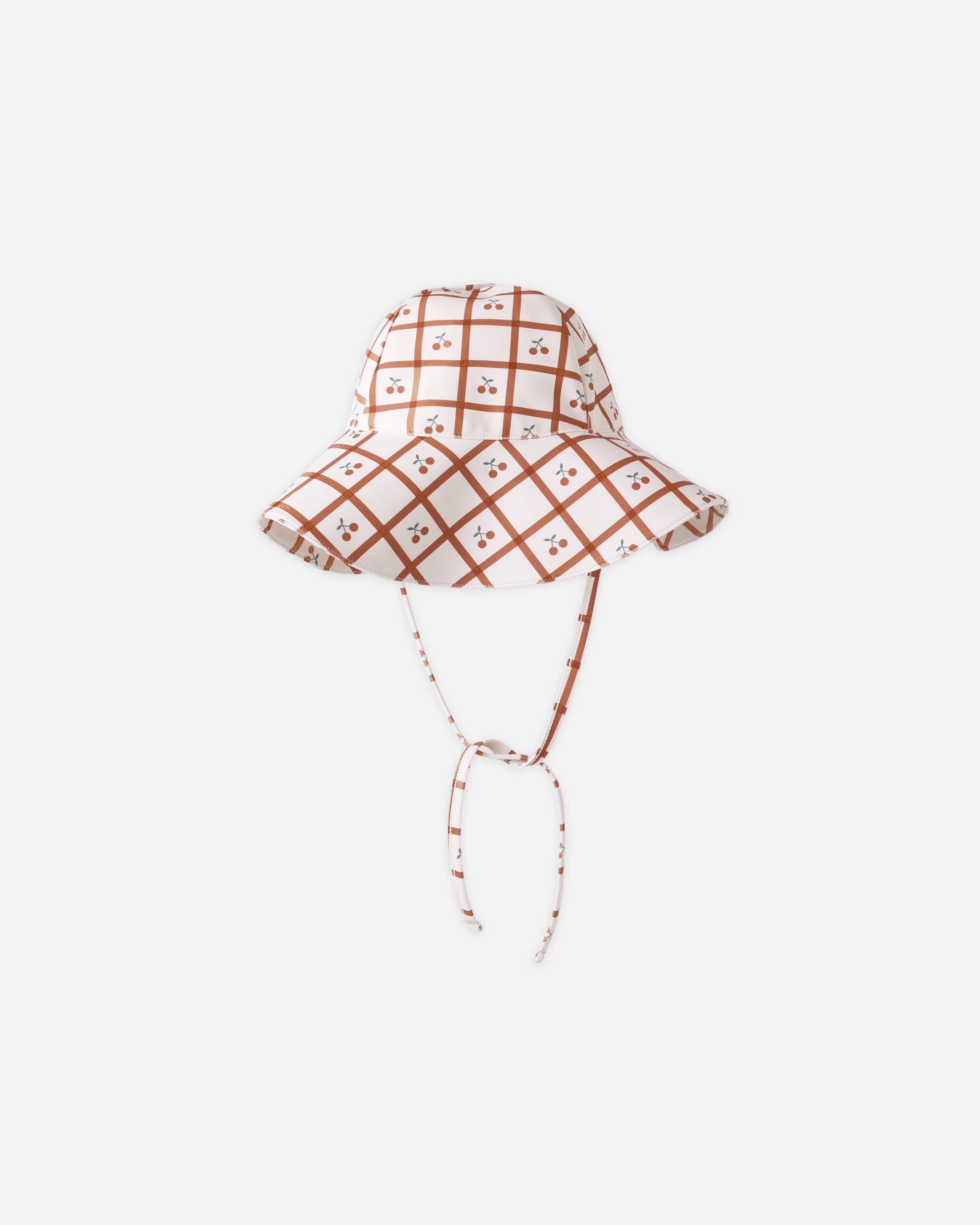 Floppy Swim Hat Cherry Check - Rylee + Cru | Kids Clothes | Trendy Baby Clothes | Modern Infant Outfits |