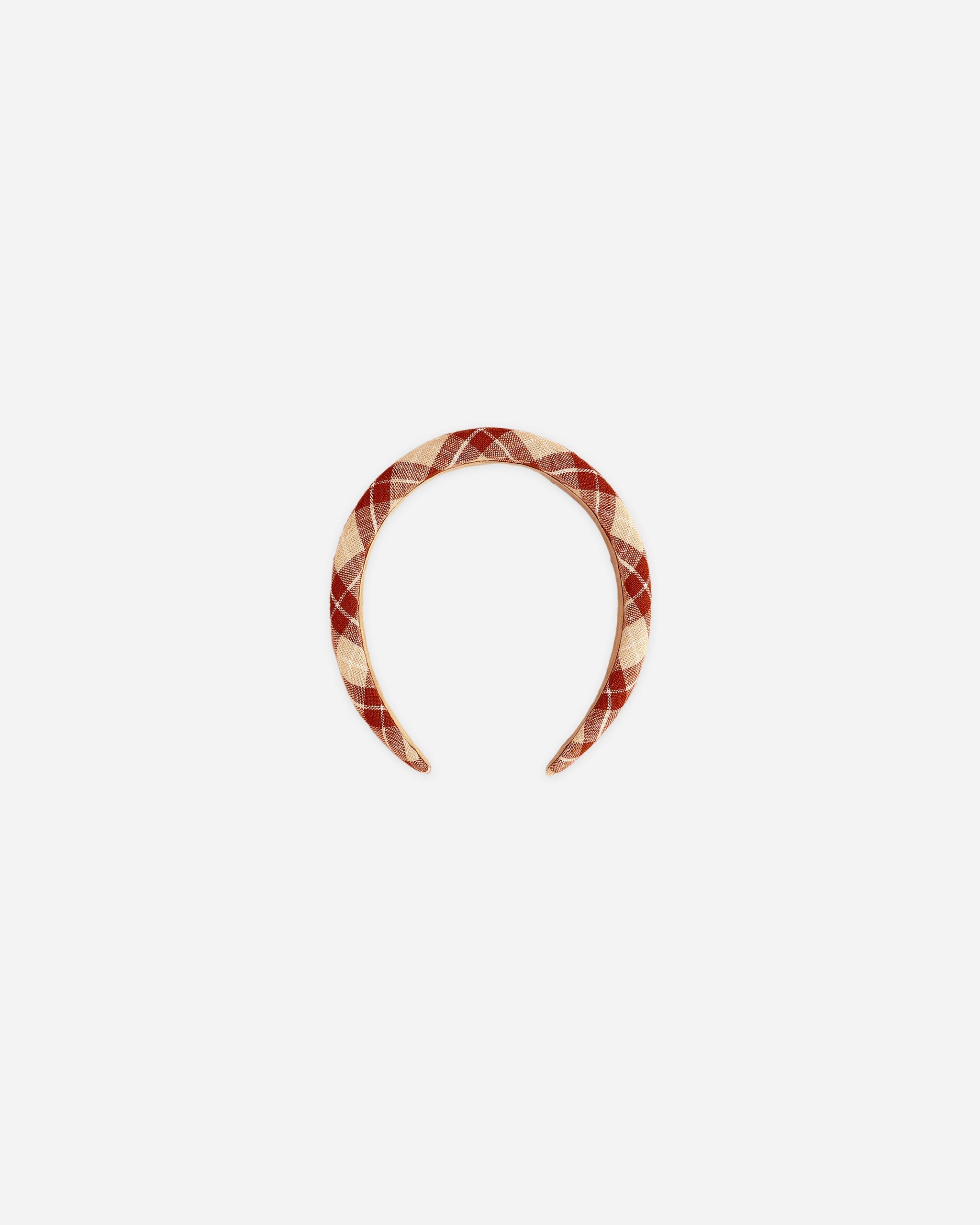 Padded Headband || Red Plaid