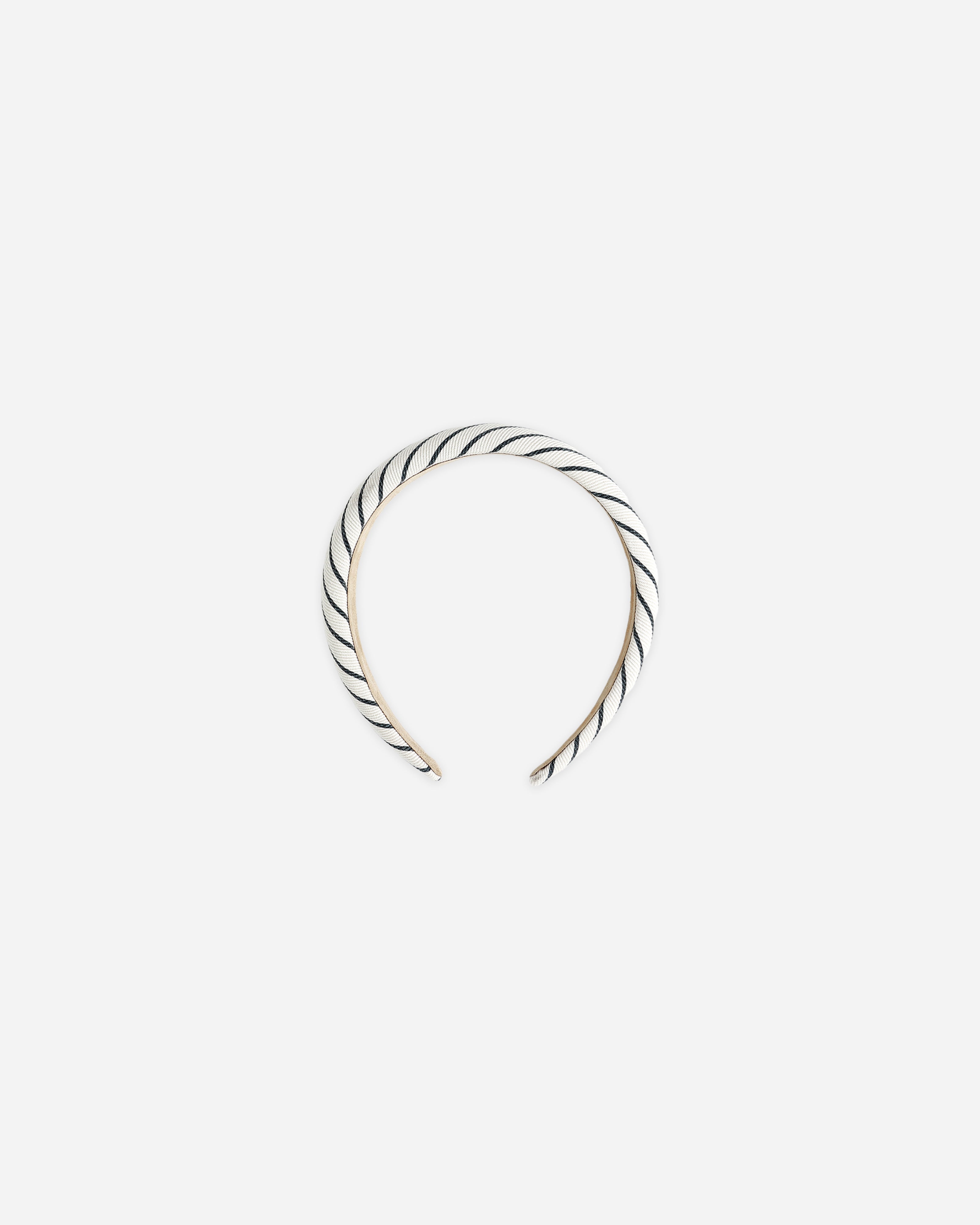 Bandeau rembourré || Rayures bleu marine