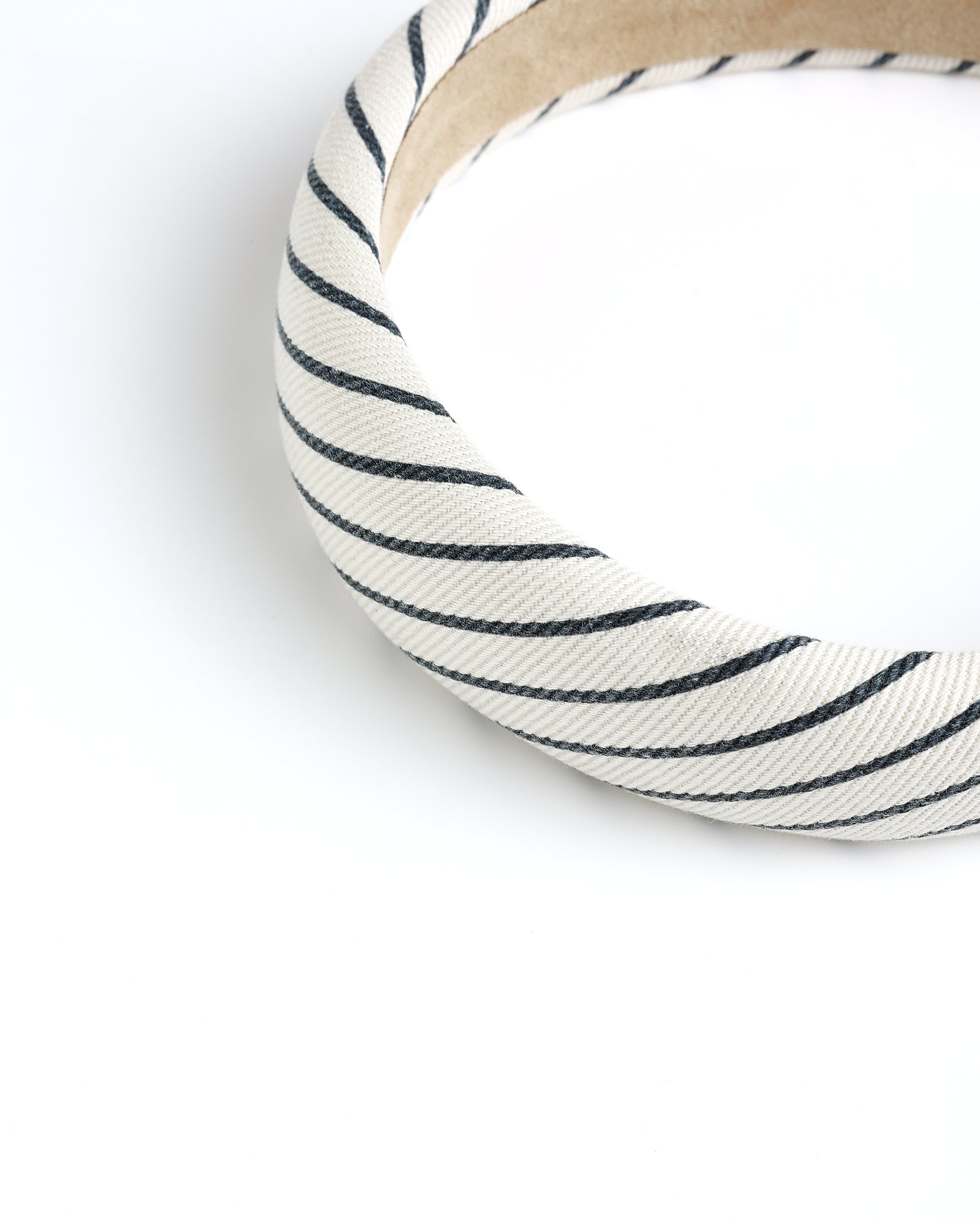 Padded Headband | Navy Pinstripe