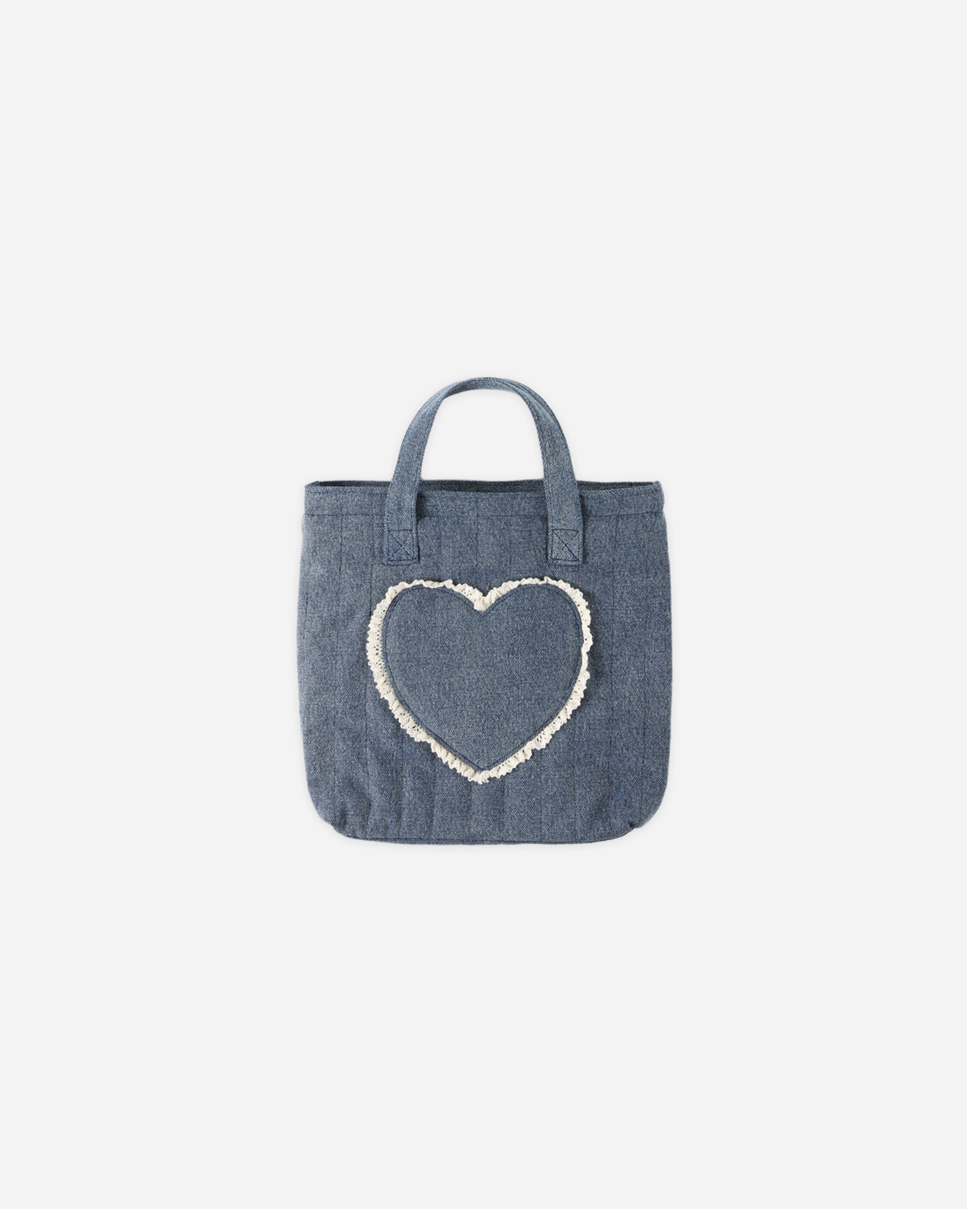 Quilted Tote Bag | Indigo Denim