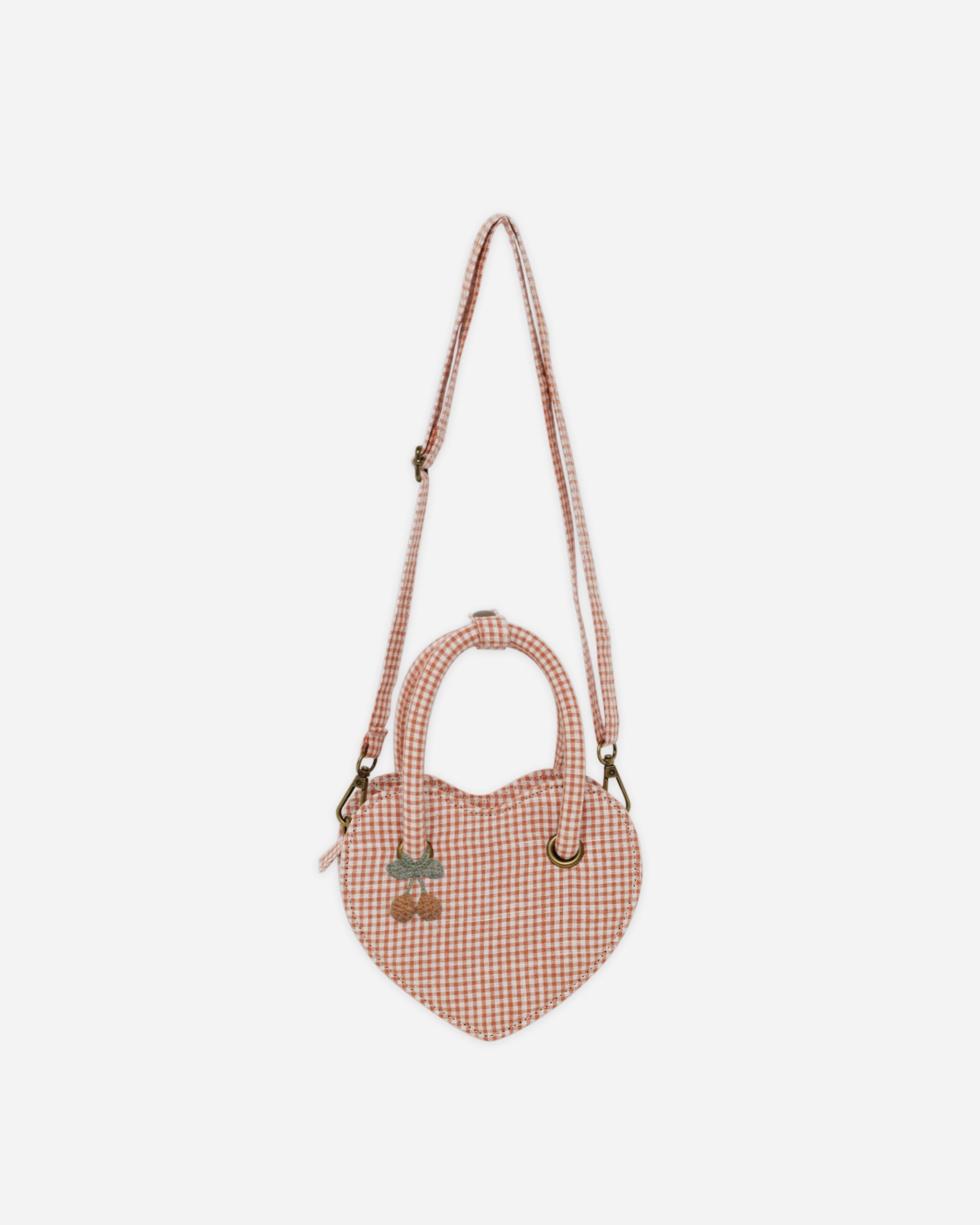 Heart Purse || Poppy Gingham