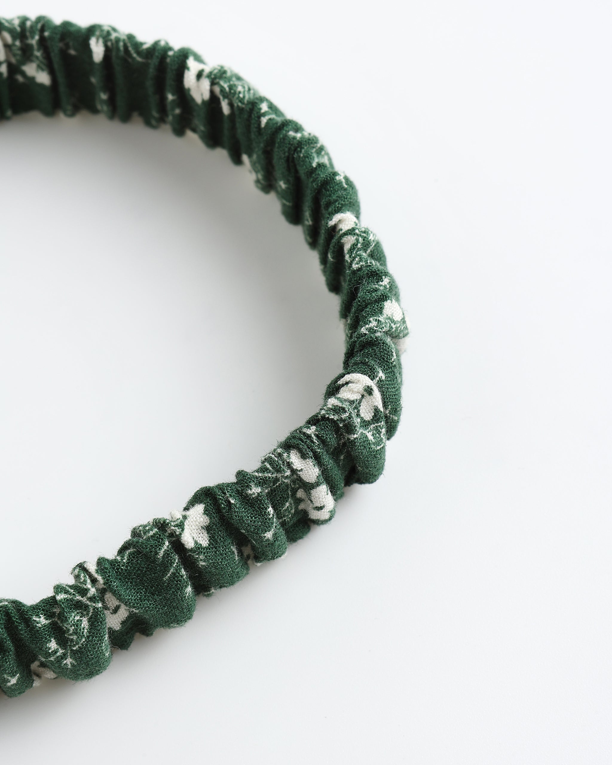 Bandeau nœud pour bébé || Motif fleuri vert
