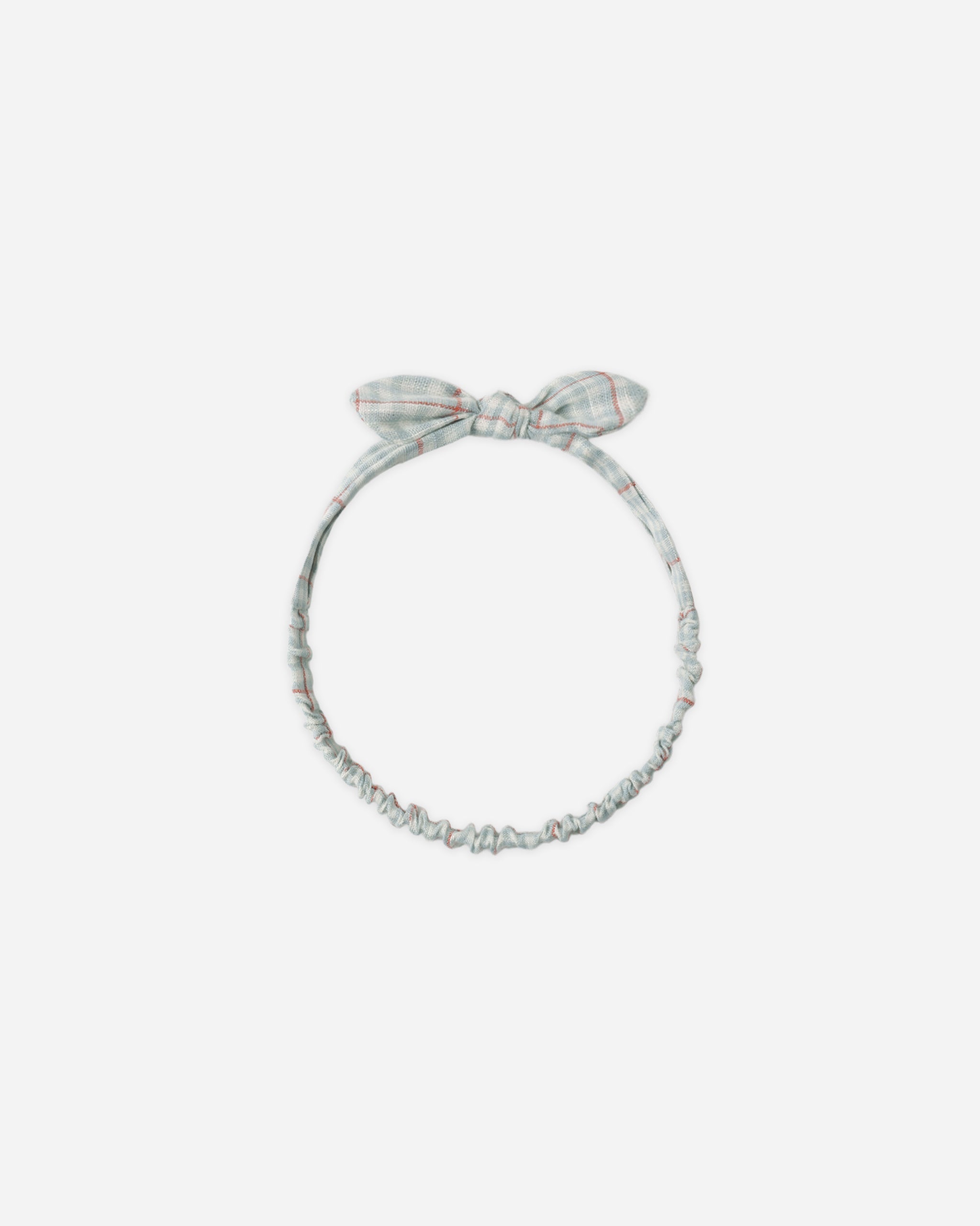 Baby Bow Headband Light Blue Plaid - Rylee + Cru | Kids Clothes | Trendy Baby Clothes | Modern Infant Outfits |