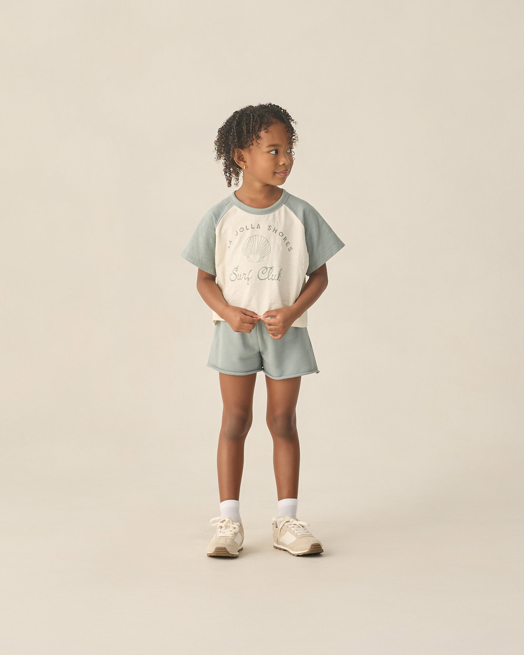 Raglan Crop Tee Surf Club - Rylee + Cru | Kids Clothes | Trendy Baby Clothes | Modern Infant Outfits |