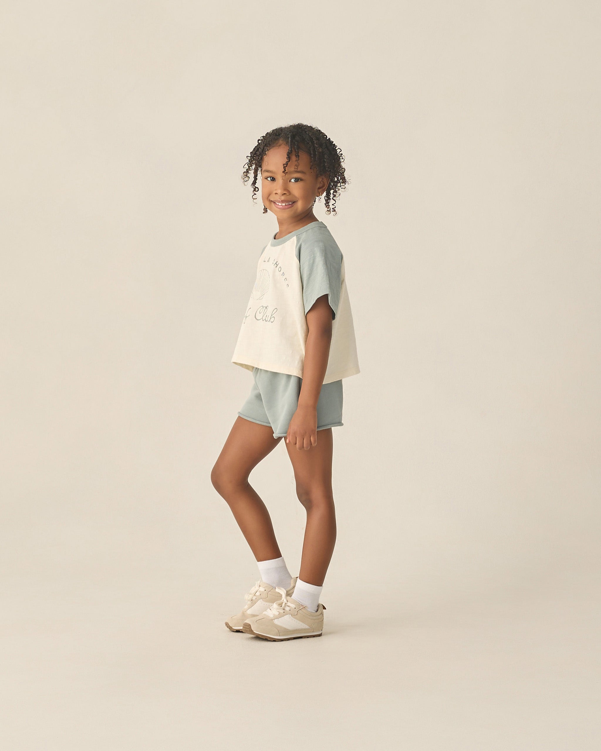 Raglan Crop Tee Surf Club - Rylee + Cru | Kids Clothes | Trendy Baby Clothes | Modern Infant Outfits |