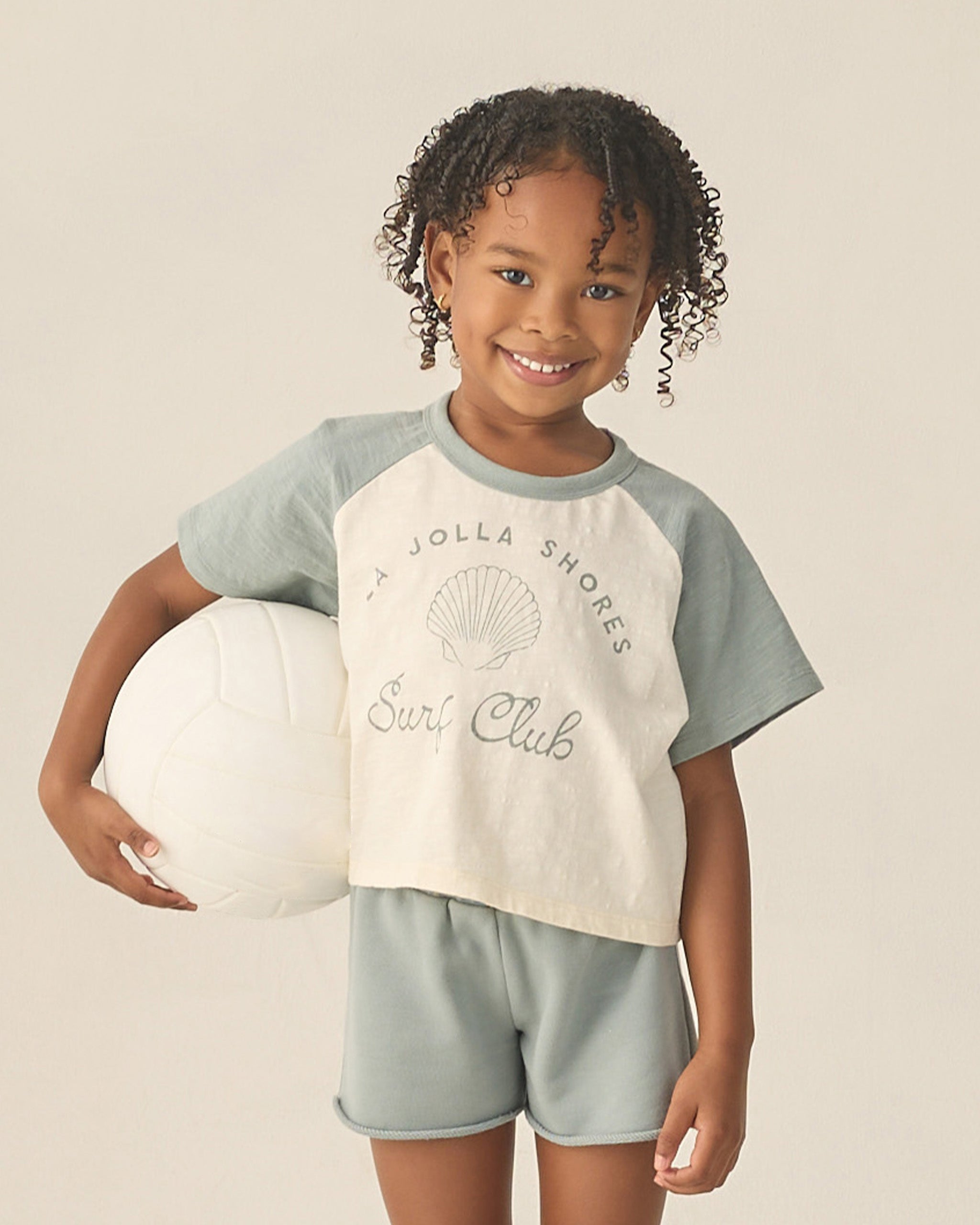 Raglan Crop Tee Surf Club - Rylee + Cru | Kids Clothes | Trendy Baby Clothes | Modern Infant Outfits |