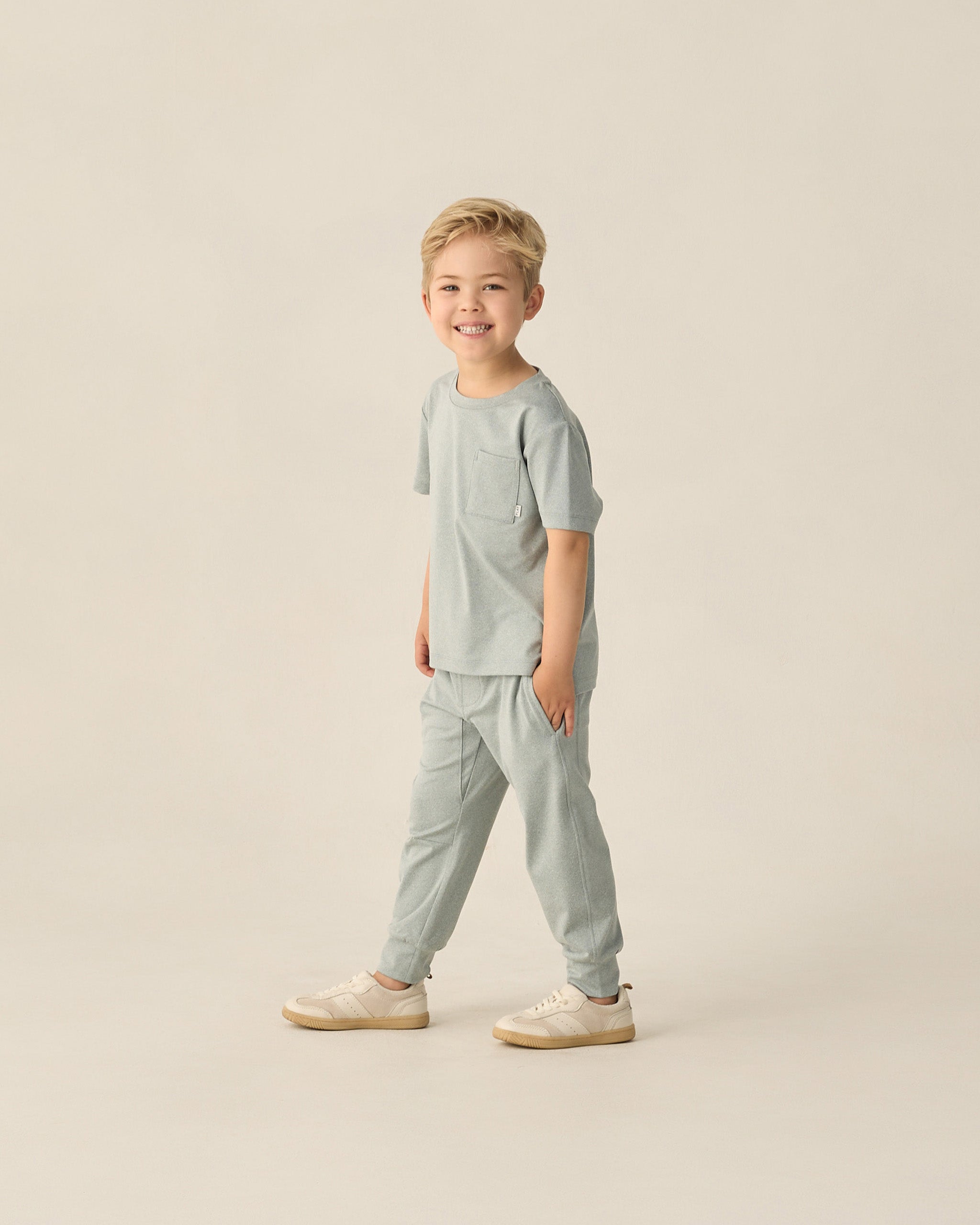 Century Tech Jogger Heathered Sea Green - Rylee + Cru | Kids Clothes | Trendy Baby Clothes | Modern Infant Outfits |