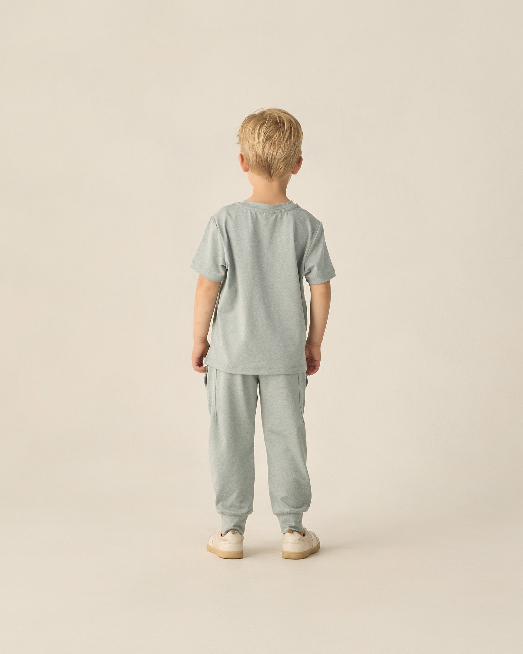 Cove Essential Pocket Tee Heathered Sea Green - Rylee + Cru | Kids Clothes | Trendy Baby Clothes | Modern Infant Outfits |
