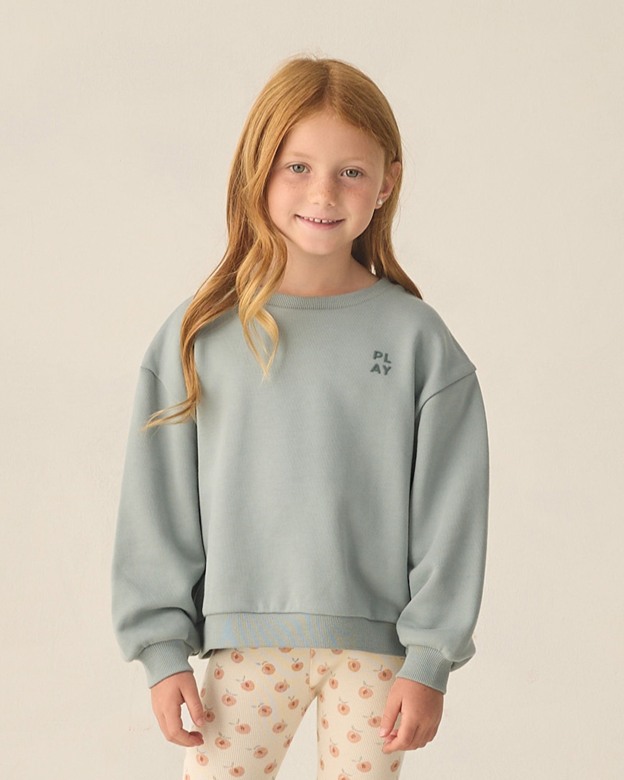 Legend Sweatshirt Sea Green - Rylee + Cru | Kids Clothes | Trendy Baby Clothes | Modern Infant Outfits |