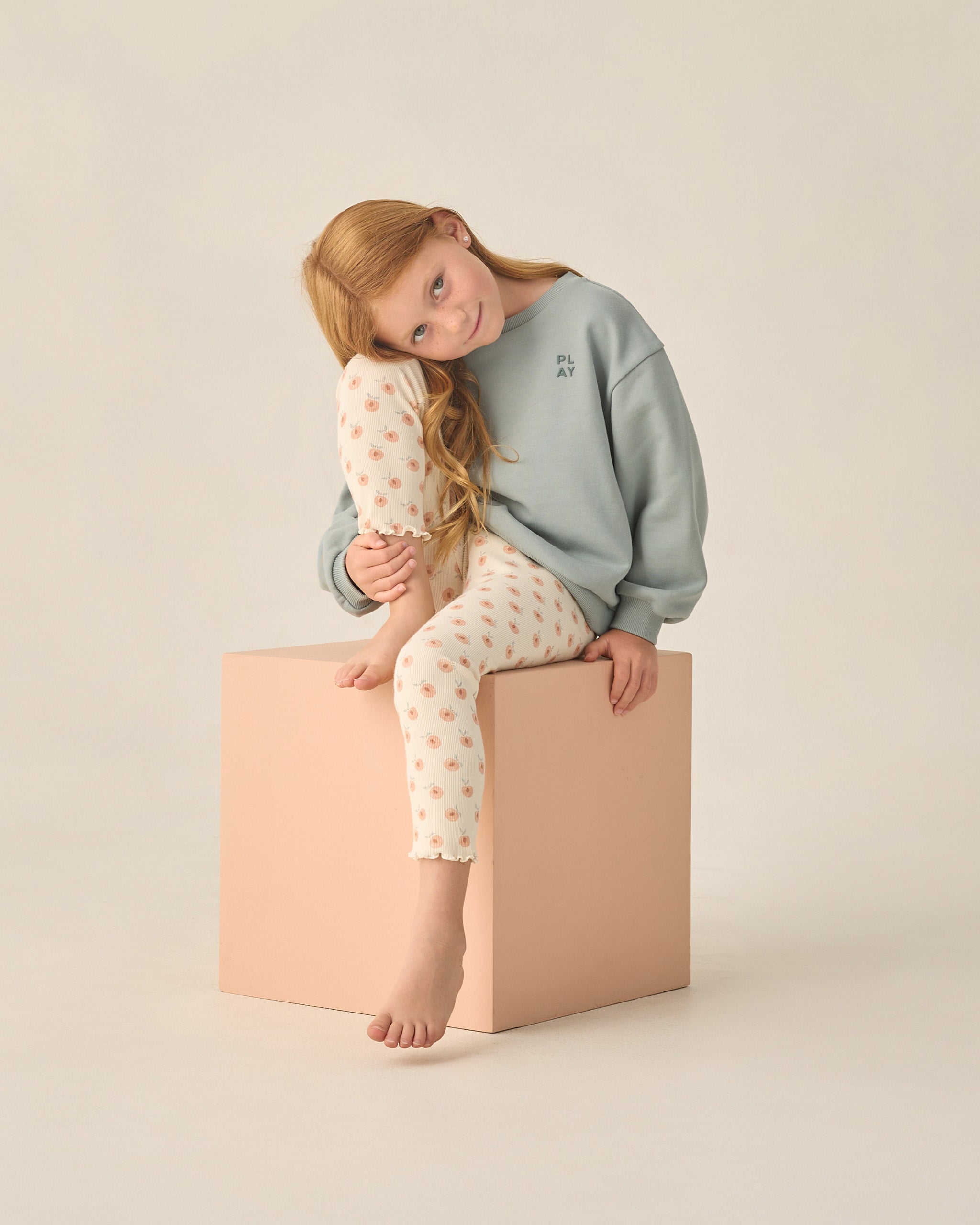 Ribbed Legging Set Natural, Melon - Rylee + Cru | Kids Clothes | Trendy Baby Clothes | Modern Infant Outfits |