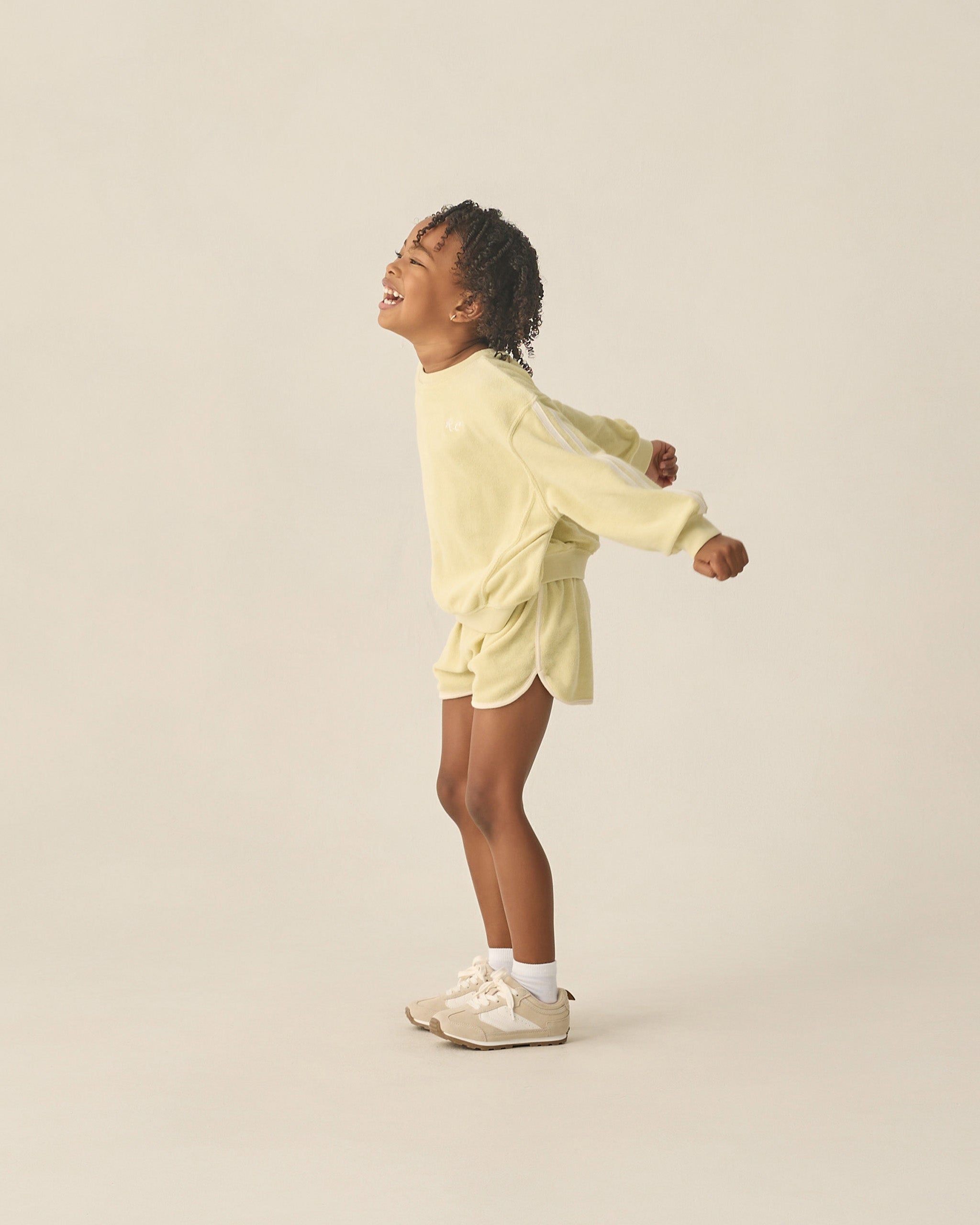 Track Short Citron - Rylee + Cru | Kids Clothes | Trendy Baby Clothes | Modern Infant Outfits |