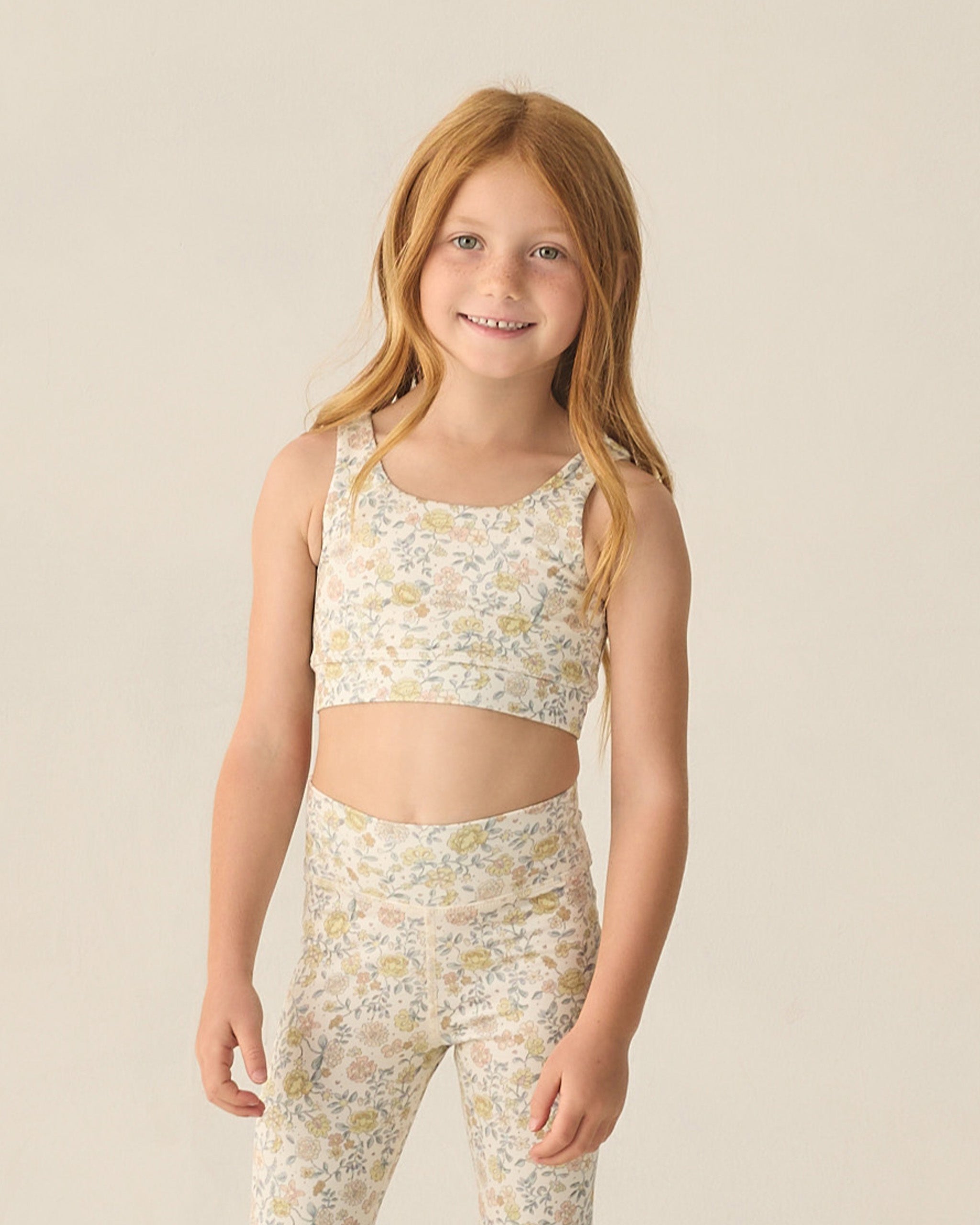 Swift Sports Bra Citron Bloom - Rylee + Cru | Kids Clothes | Trendy Baby Clothes | Modern Infant Outfits |