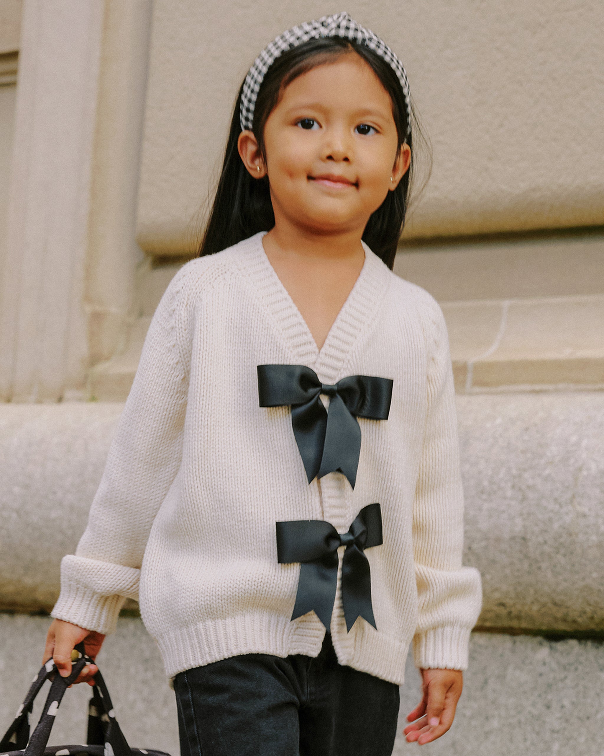Bow Cardigan || Natural – Rylee + Cru Canada