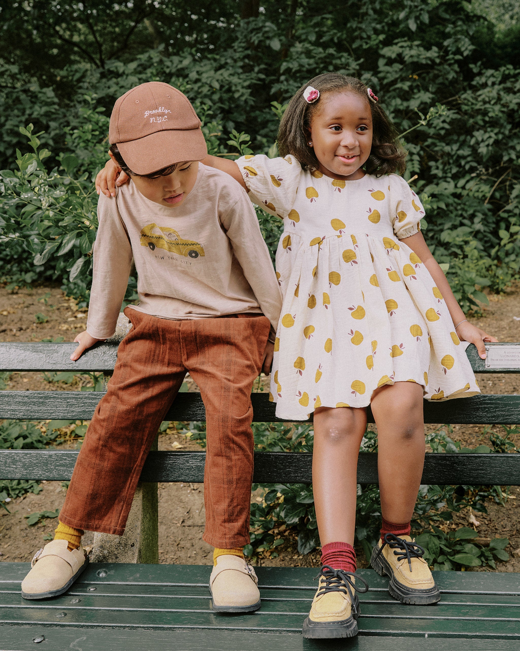 Corduroy Baggy Pant || Brown Plaid