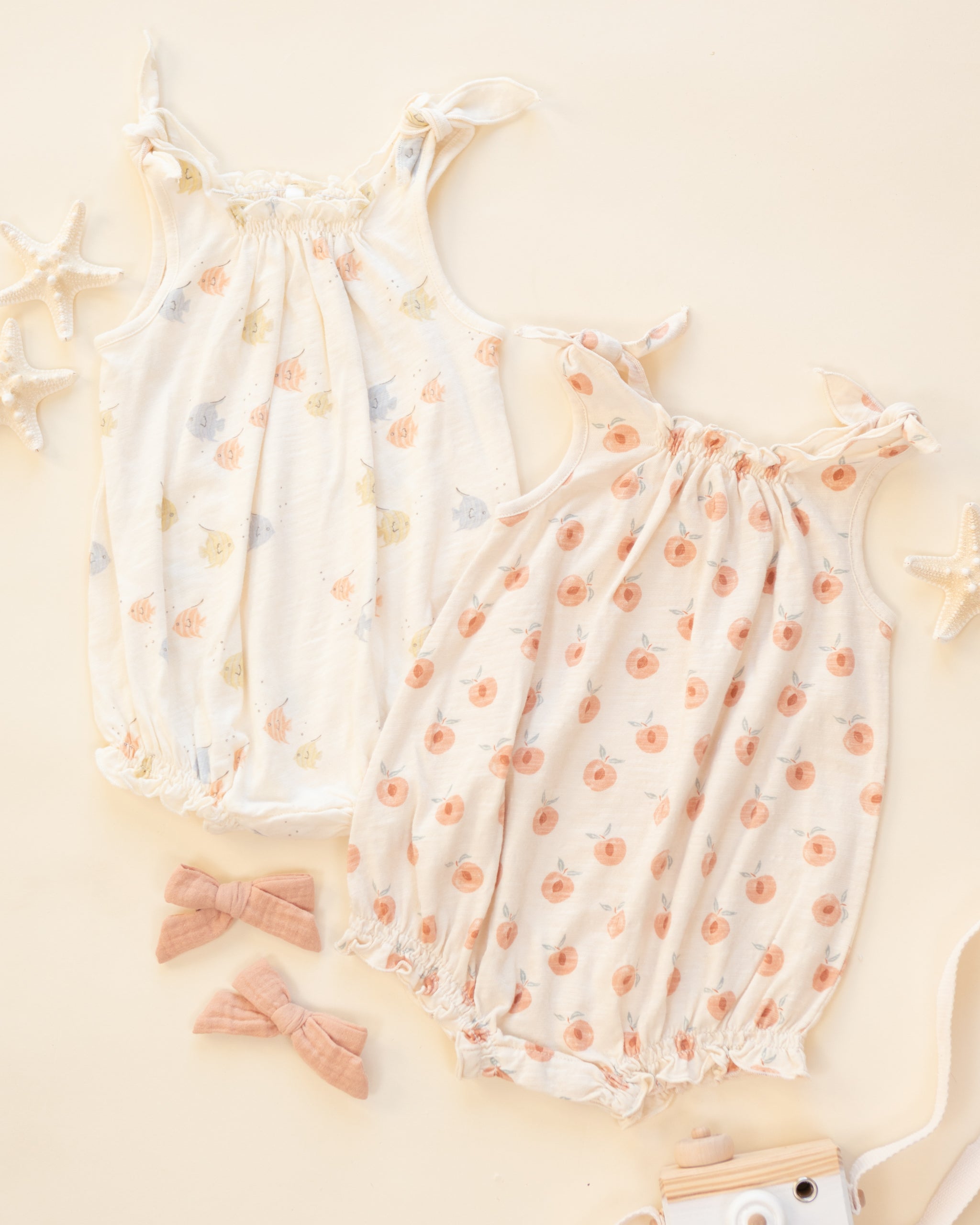 Bows, Set Of 2 Melon - Rylee + Cru | Kids Clothes | Trendy Baby Clothes | Modern Infant Outfits |