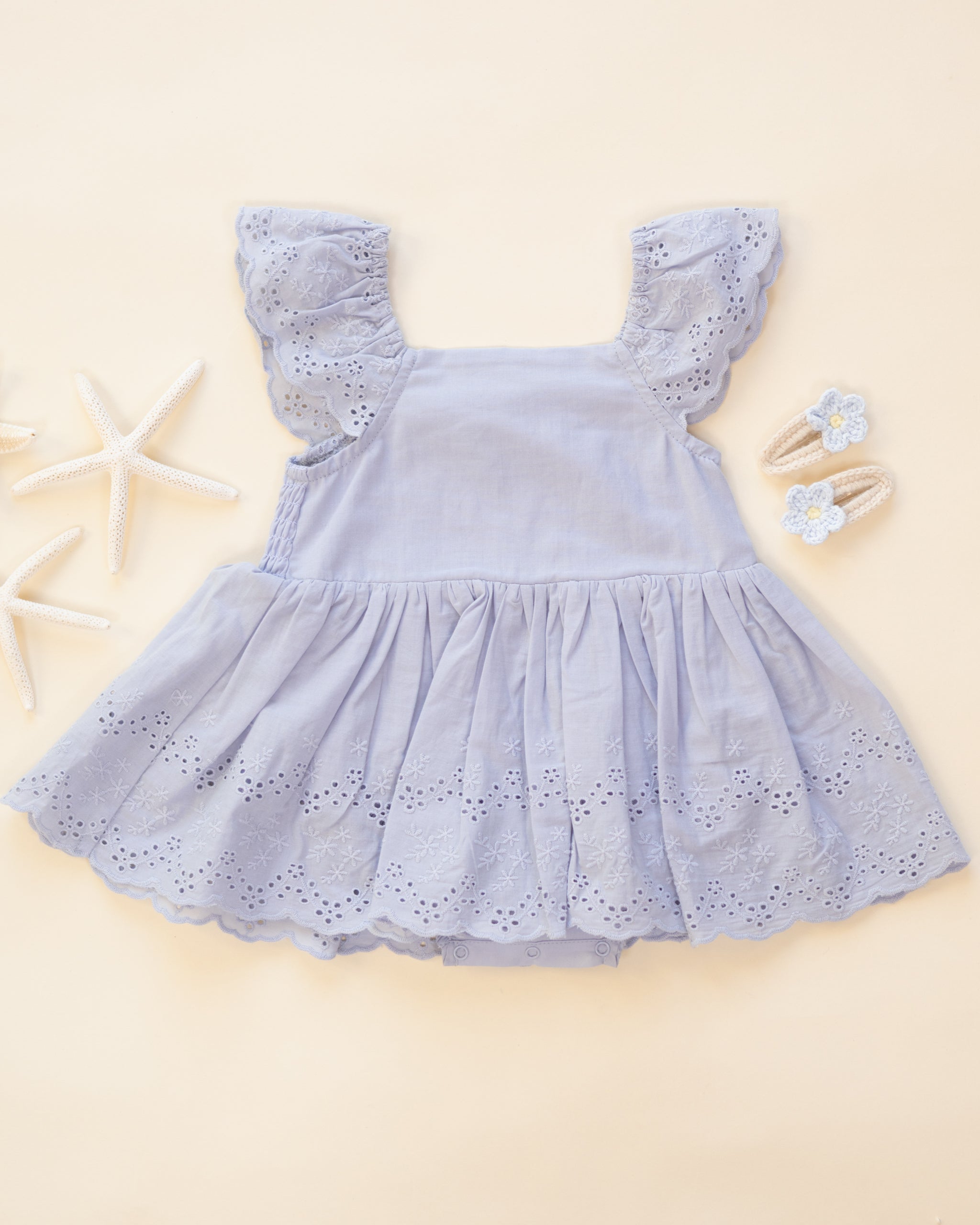Remi Romper Periwinkle - Rylee + Cru | Kids Clothes | Trendy Baby Clothes | Modern Infant Outfits |